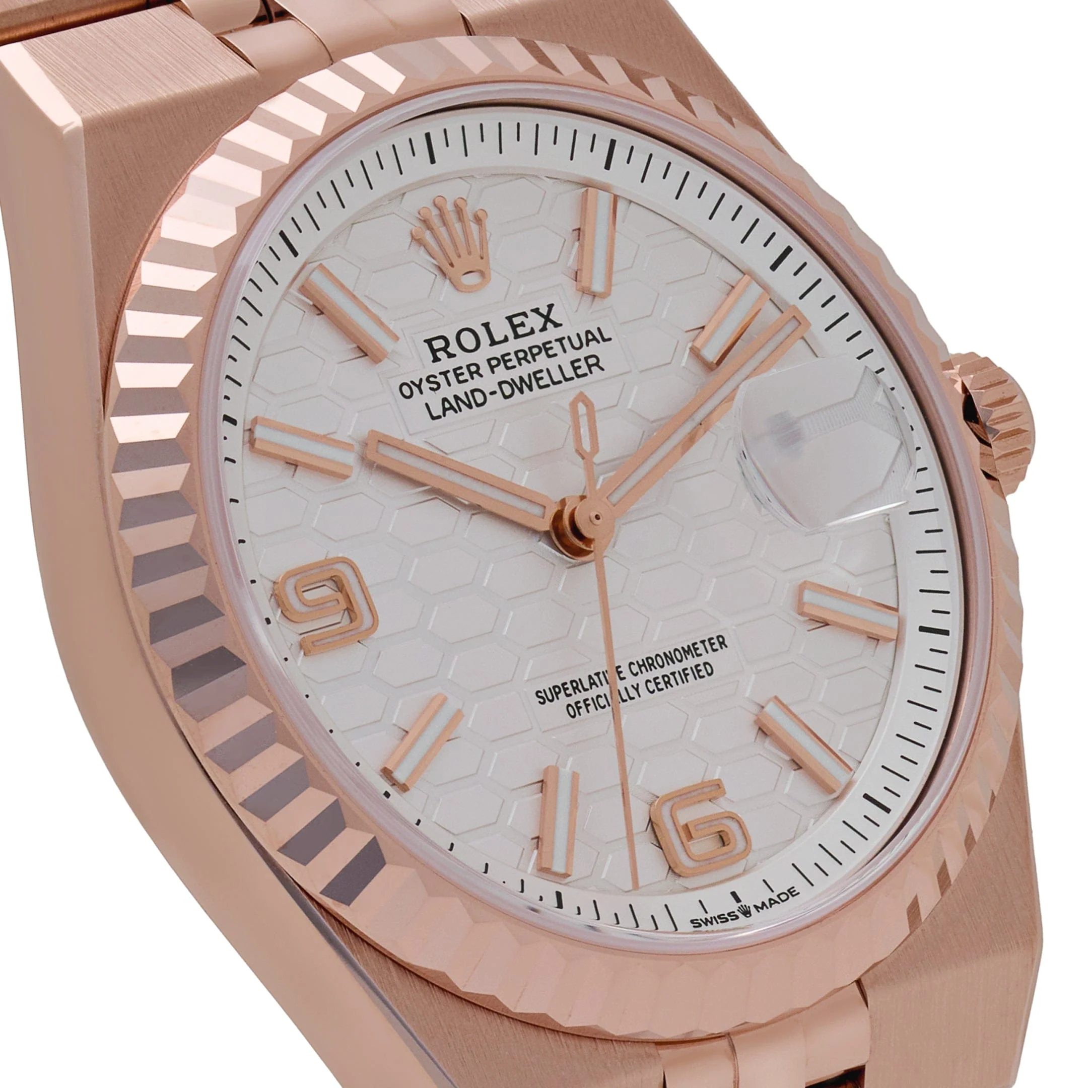 Rolex Land-Dweller 127235 Rose Gold Intense White Dial (2025)
