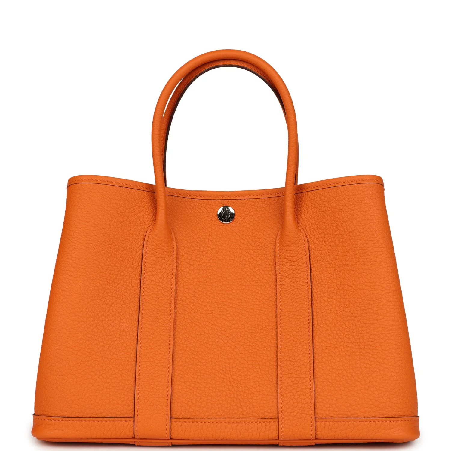 Hermes Garden Party 30 Orange Negonda Palladium Hardware