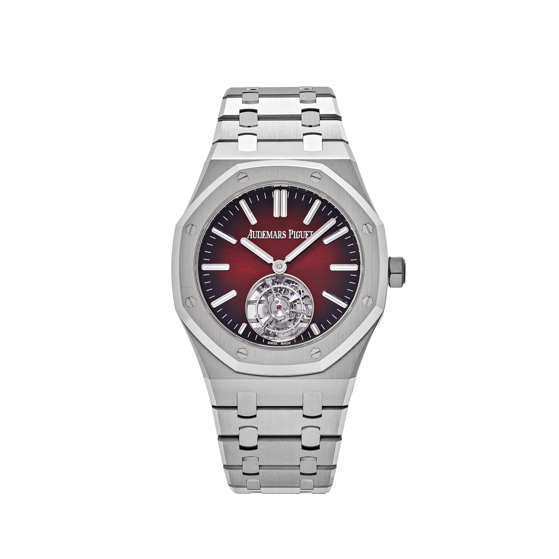 Audemars Piguet Royal Oak 26730ST.OO.1320ST.05 Selfwinding Flying Tourbillon Red Burgundy Stainless Steel
