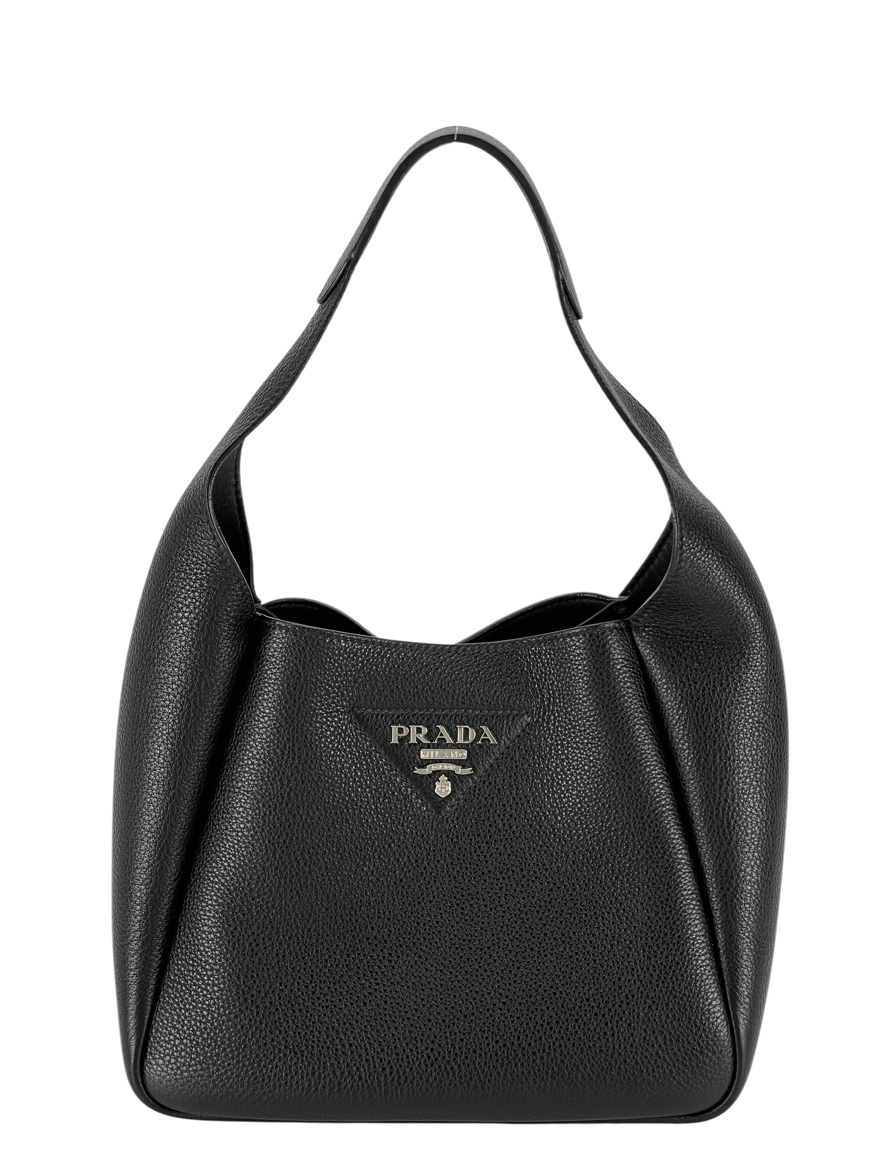 PRADA - Black Mini leather tote Shopping Bag