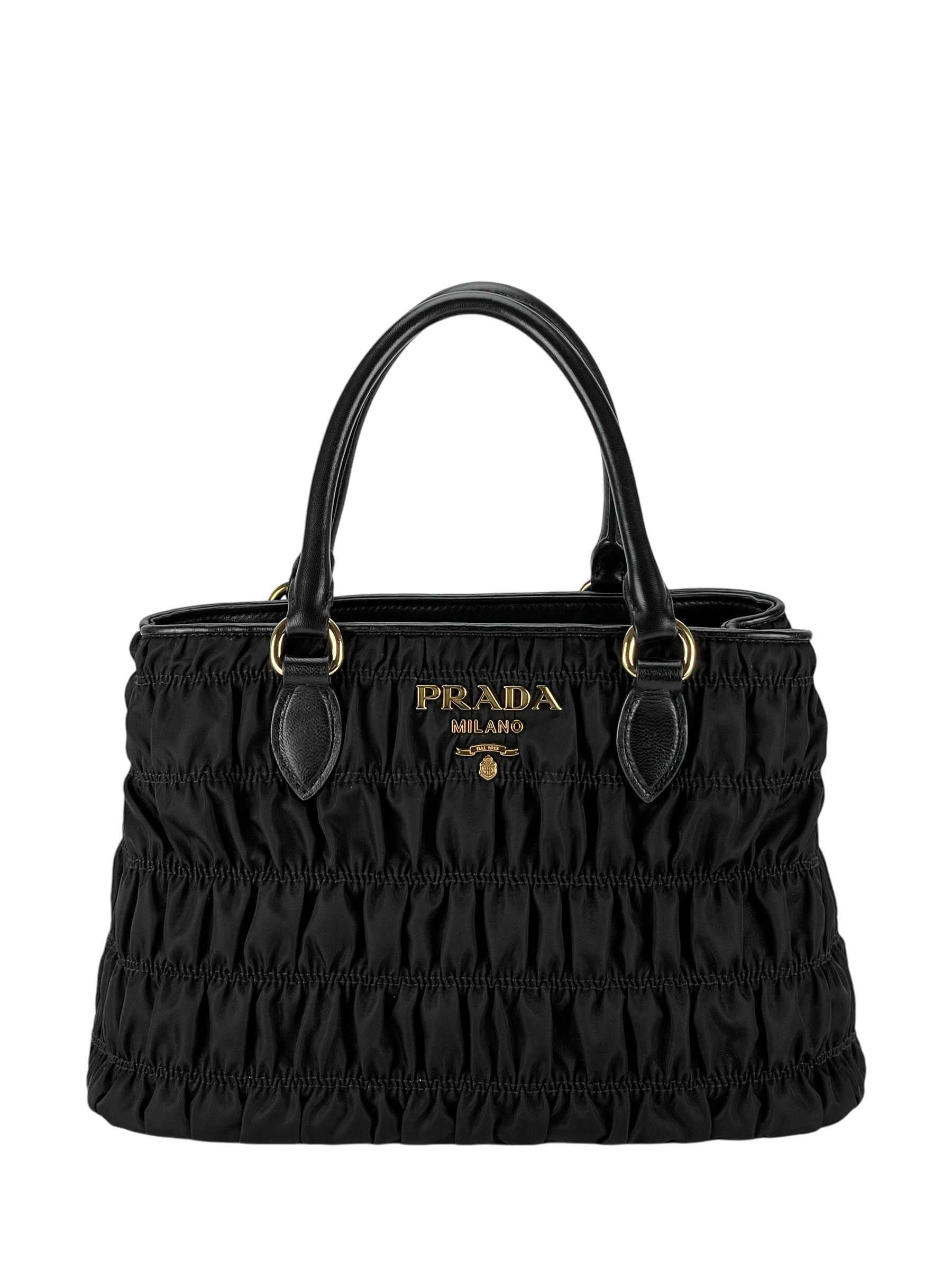 PRADA - Tessuto Nylon Gaufre Small Tote Black