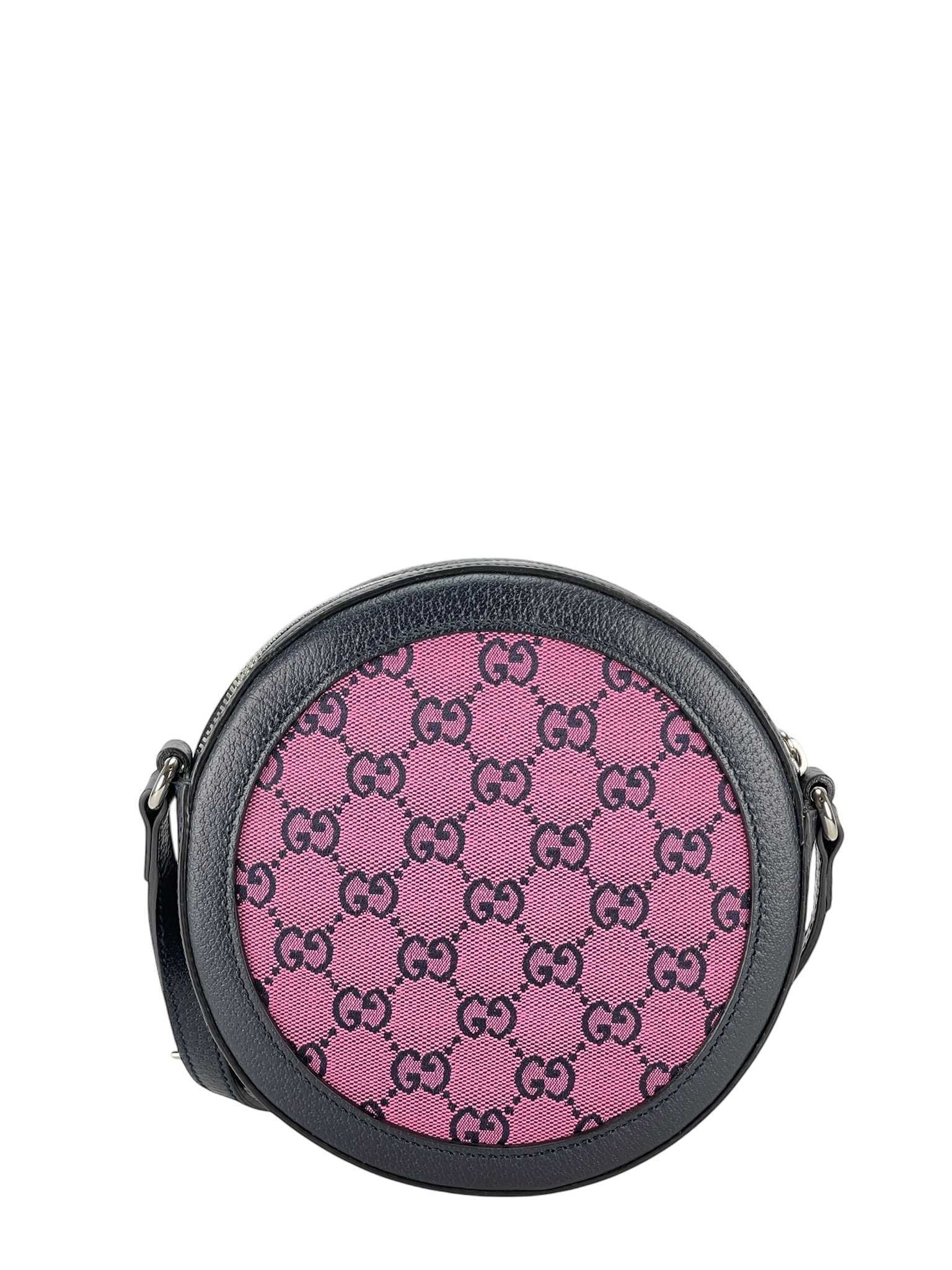 GUCCI - Ophidia round cloth crossbody bag Pink Black