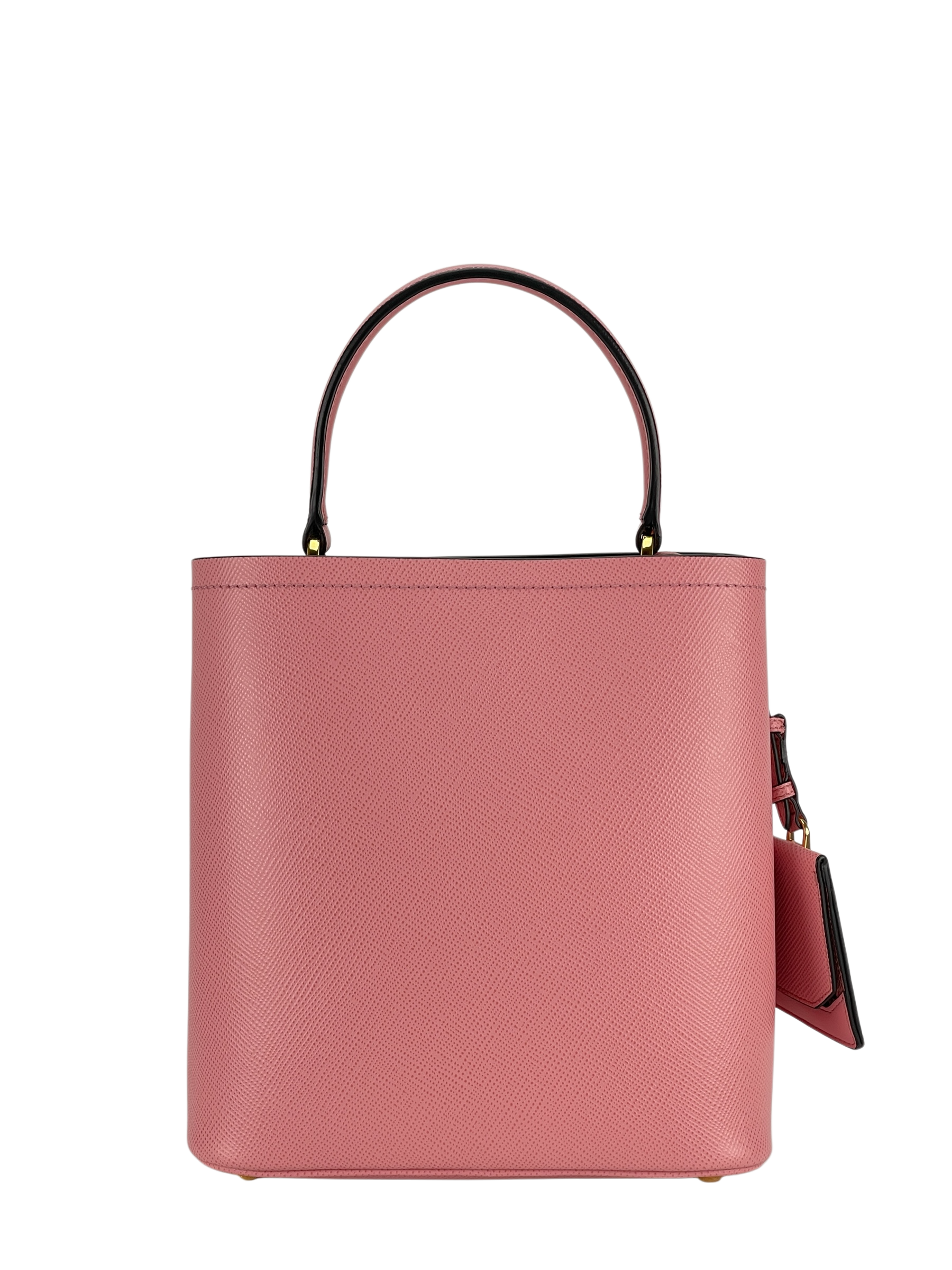 PRADA -  Pink Saffiano Cuir Panier Satchel Shoulder Bag