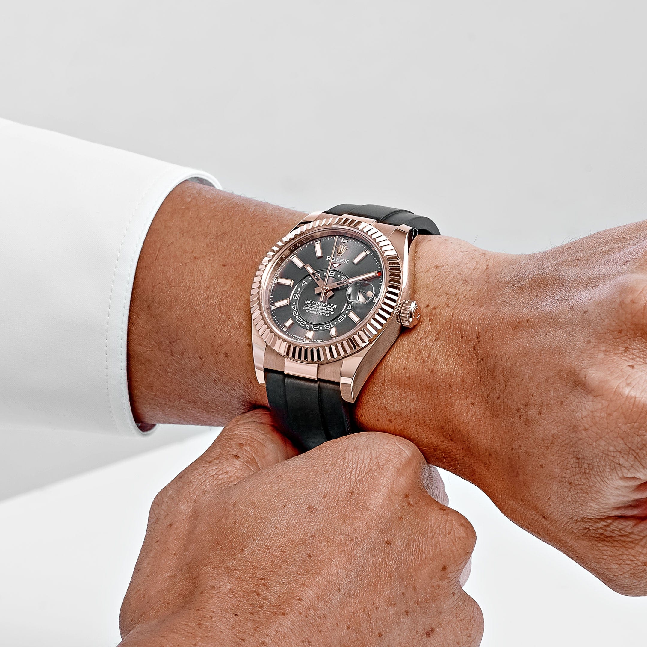 Rolex Sky-Dweller 336235 Rose Gold Slate Rhodium Dial (2024)