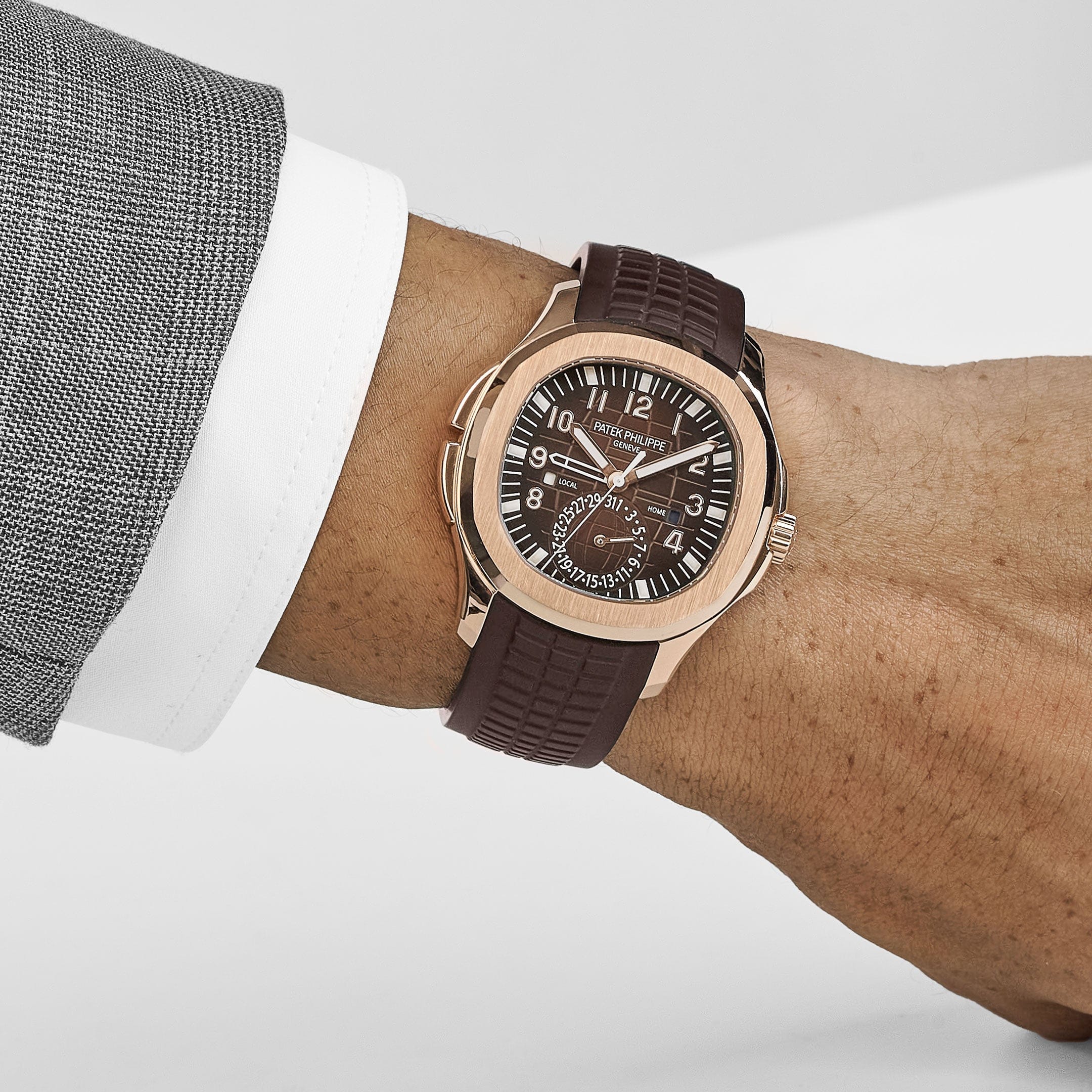 Patek Philippe Aquanaut 5164R-001 'Travel Time' Brown Dial Rose Gold (2022)
