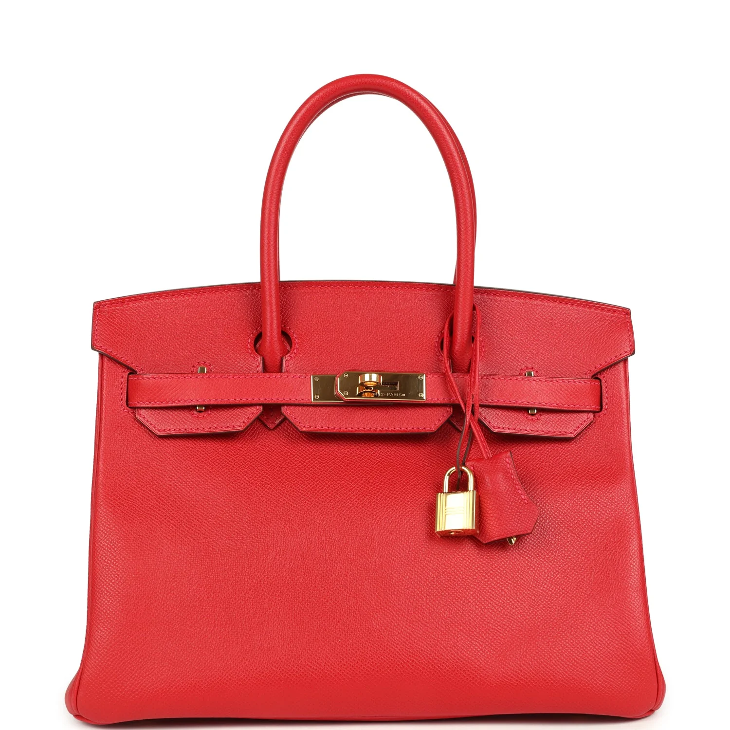 Pre-owned Hermes Birkin 30 Rouge Casaque Epsom Gold Hardware