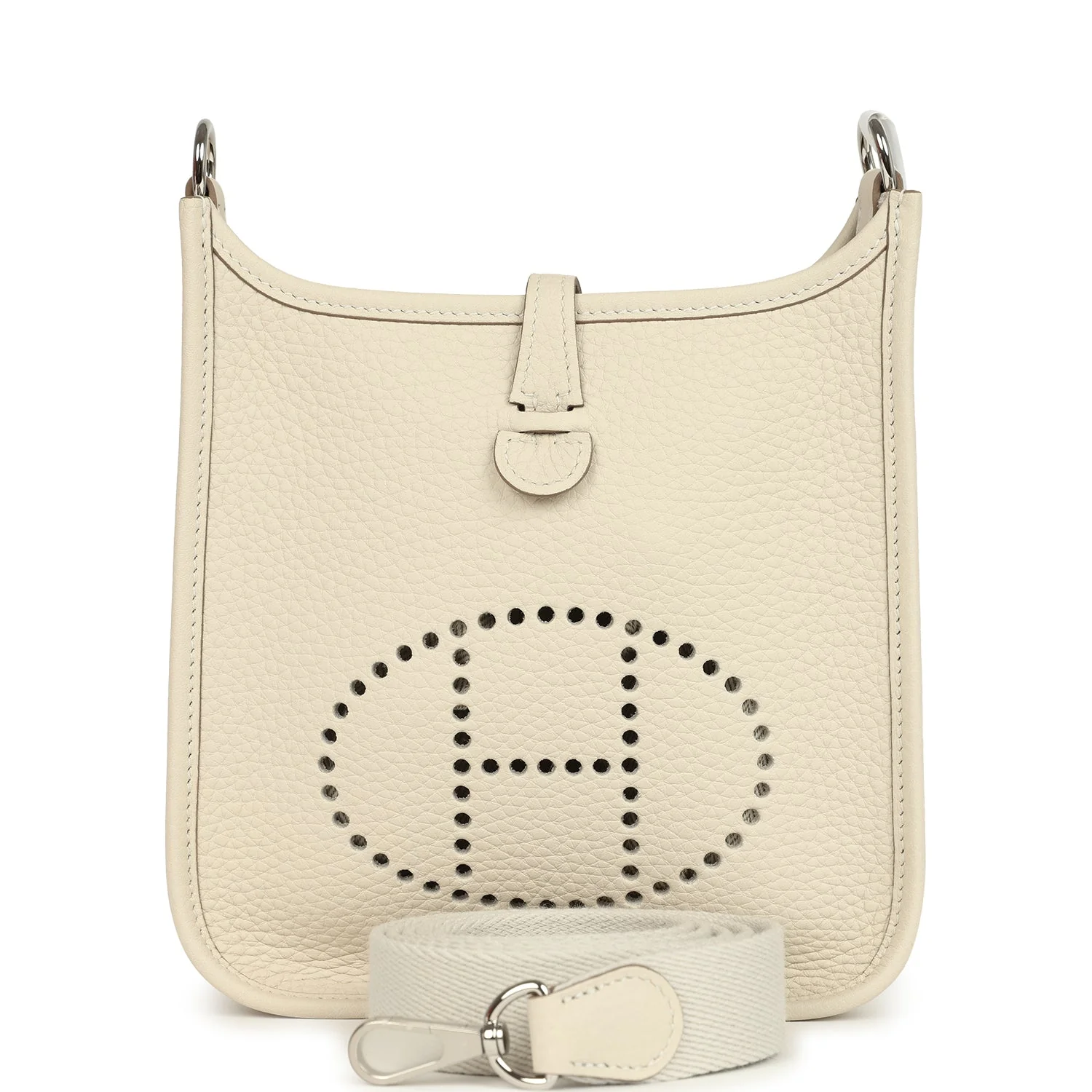 Hermes Evelyne TPM Craie Clemence Palladium Hardware