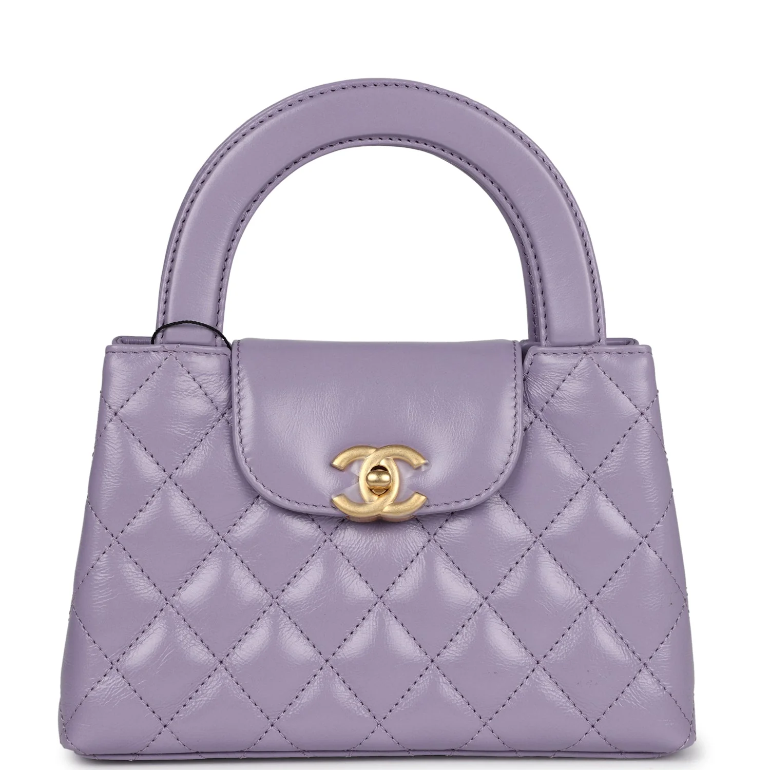 Chanel Small Kelly Shopper Light Purple Shiny Aged Calfskin Brushed Gold Hardware
