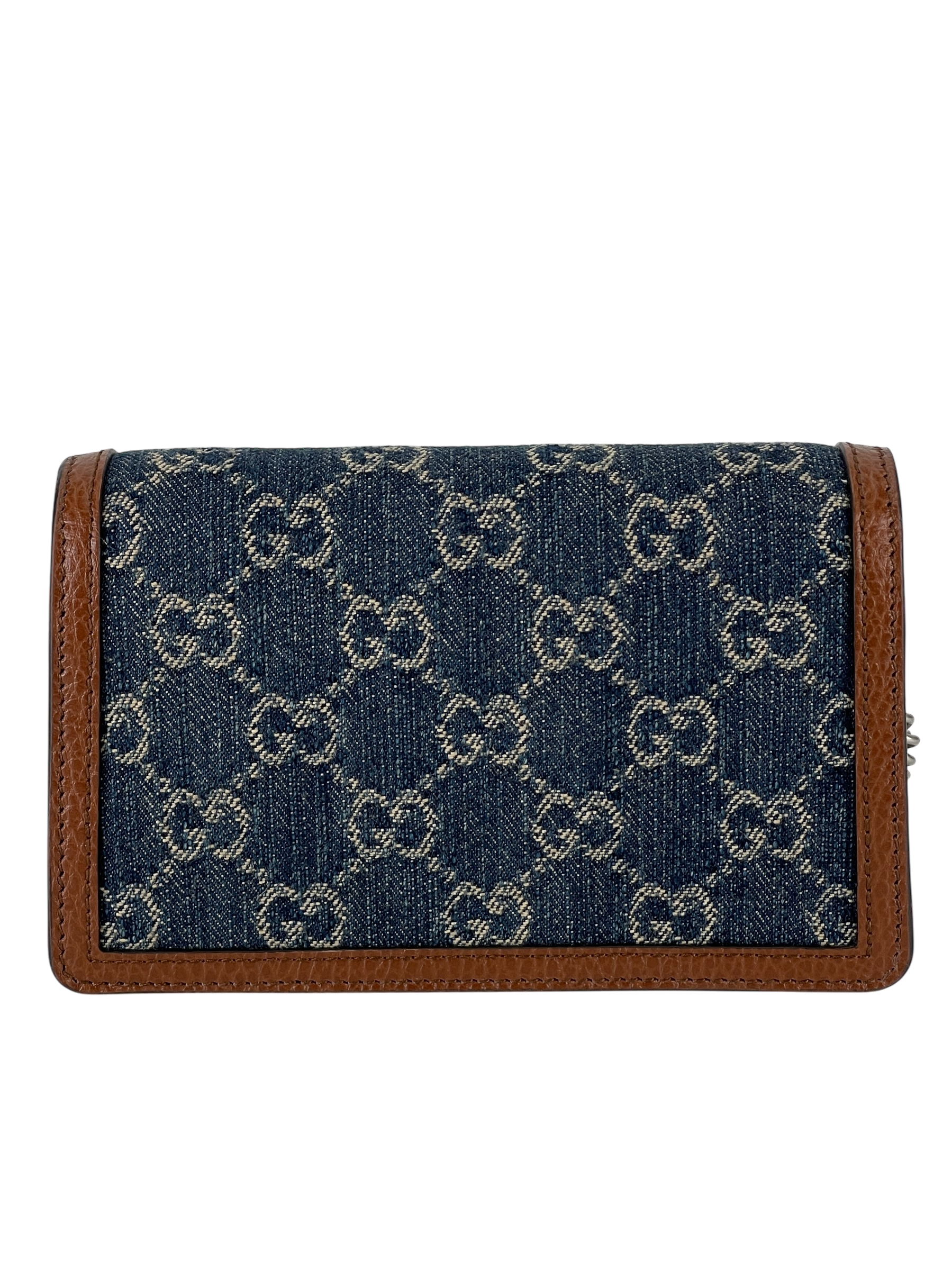 GUCCI - Denim GG Dollar Enamel Super Mini Dionysus Shoulder Bag
