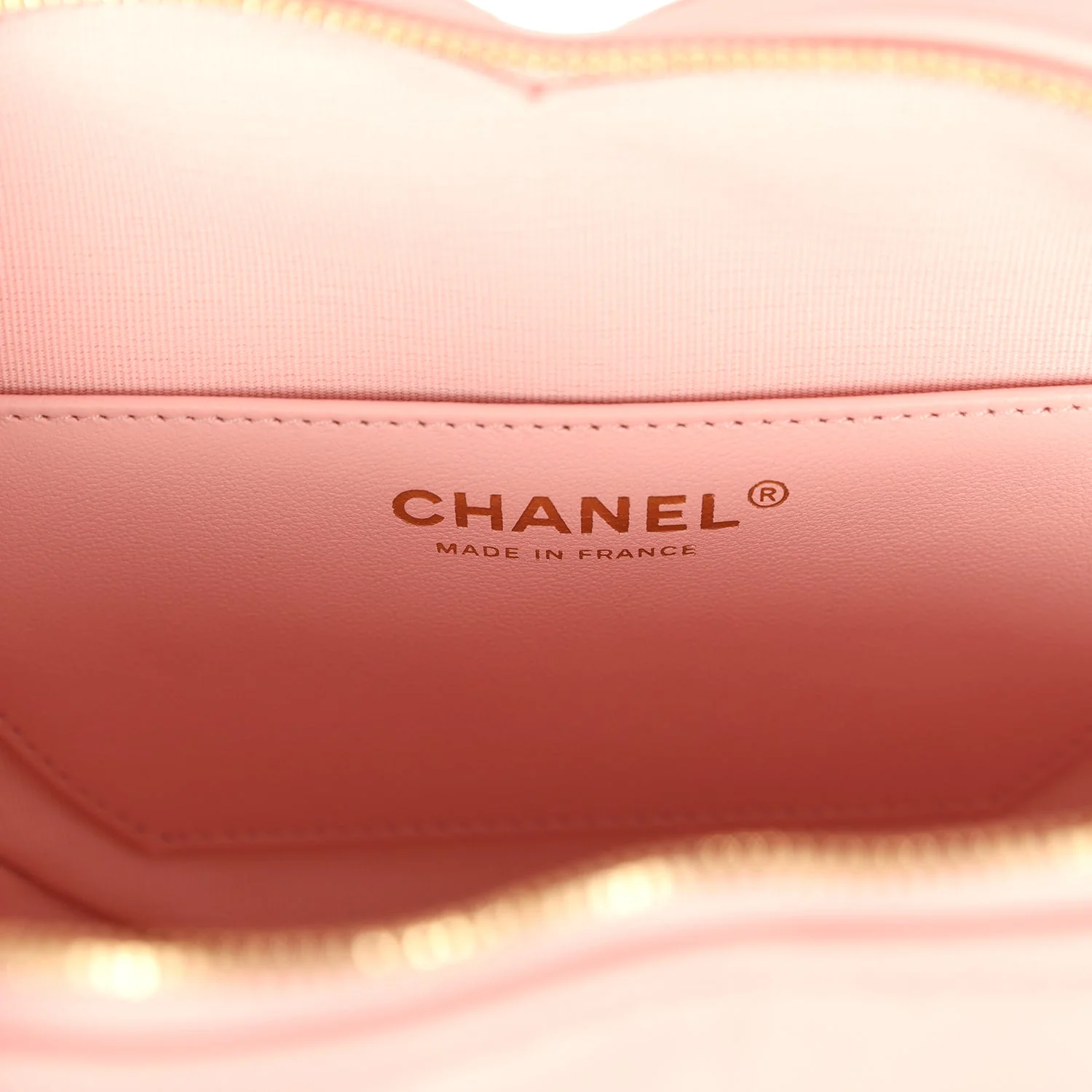 Chanel CC In Love Large Heart Bag with Chain Light Pink Lambskin Light Gold Hardware