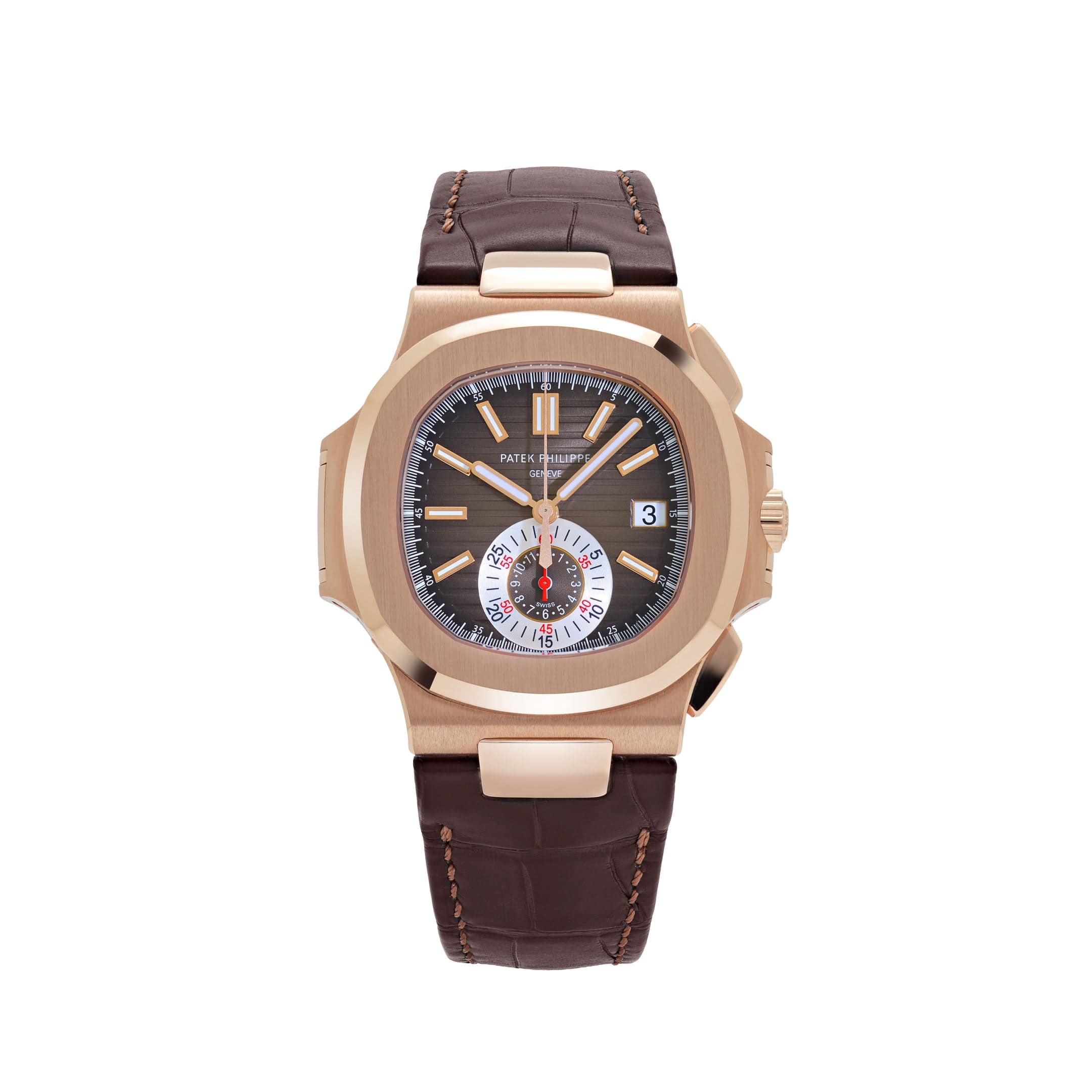 Patek Philippe Nautilus 5980R-001 Chronograph Rose Gold Brown Dial (2020)
