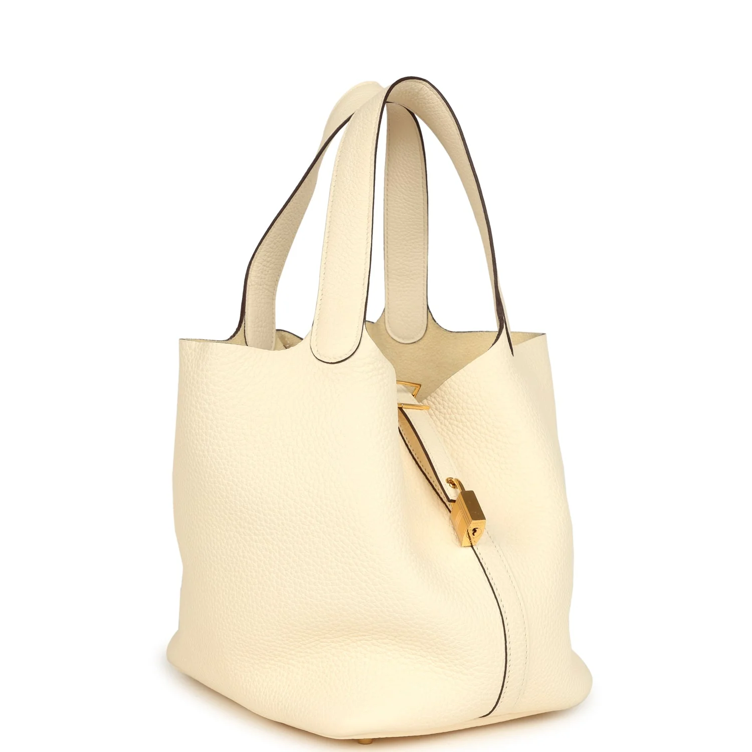 Pre-owned Hermes Picotin Lock 22 Nata Clemence Gold Hardware