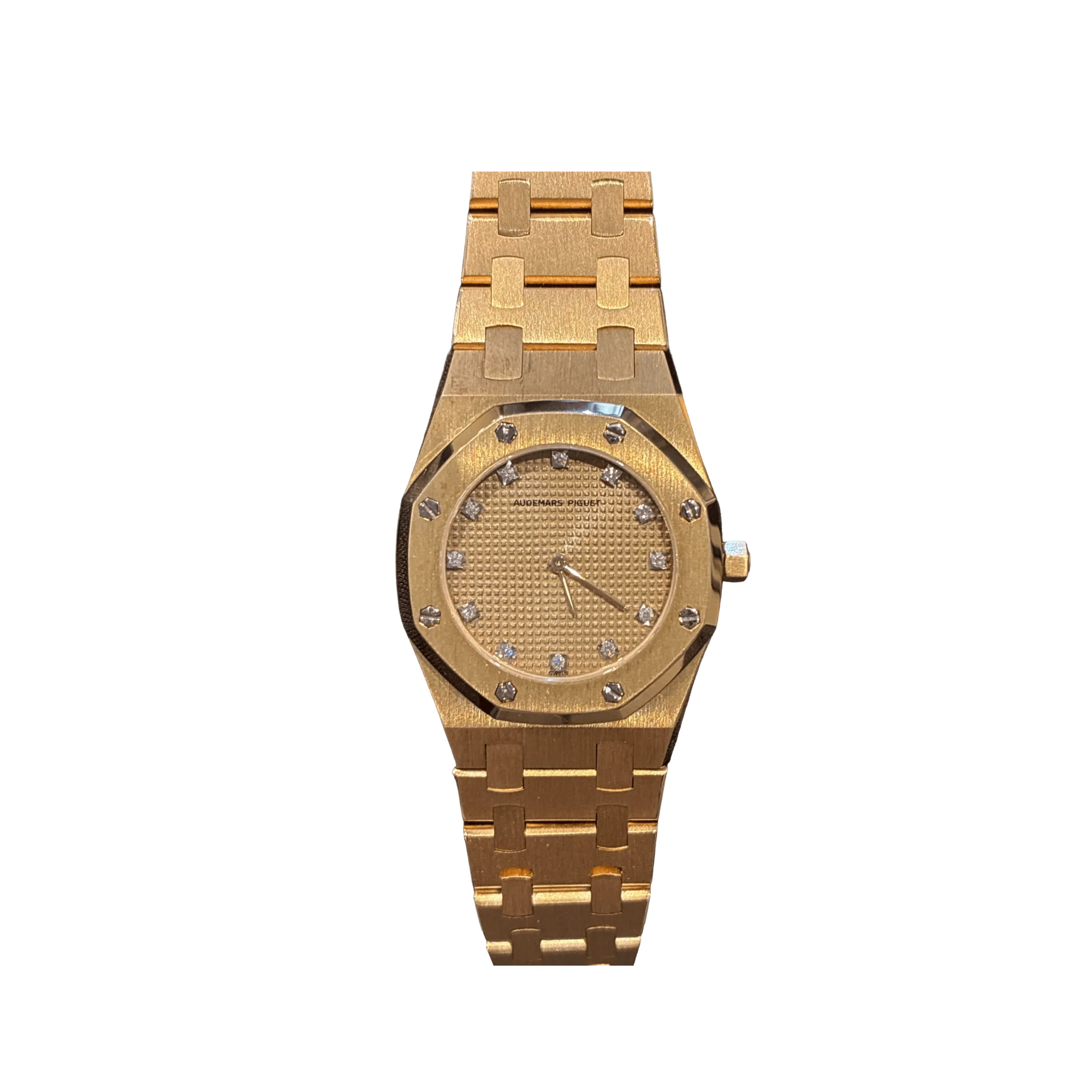 Audemars Piguet Royal Oak 6007BA 'Ladies' Yellow Gold Champagne Diamond Dial Quartz