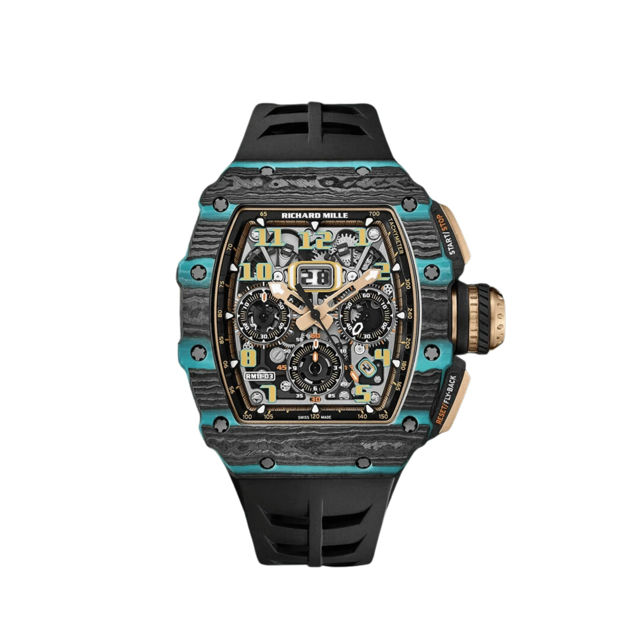 Richard Mille RM 11-03 'Ultimate Edition' Flyback Chronograph Carbon Turquoise Quartz TPT Limited Edition of 200
