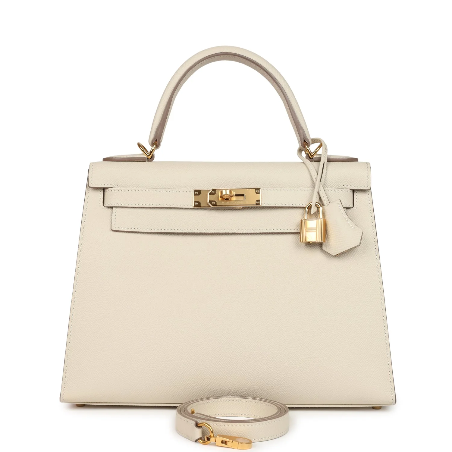 Hermes Kelly Sellier 28 Craie Epsom Gold Hardware