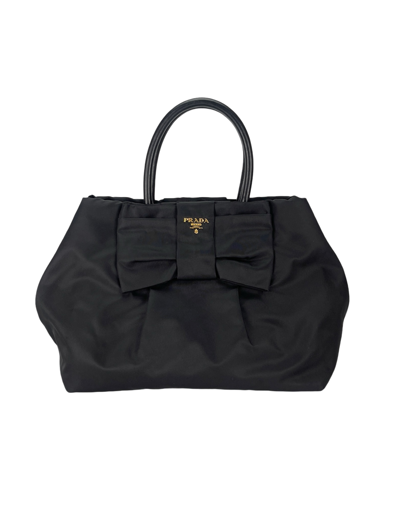 PRADA - Black Ribbon Nylon Tote Bag