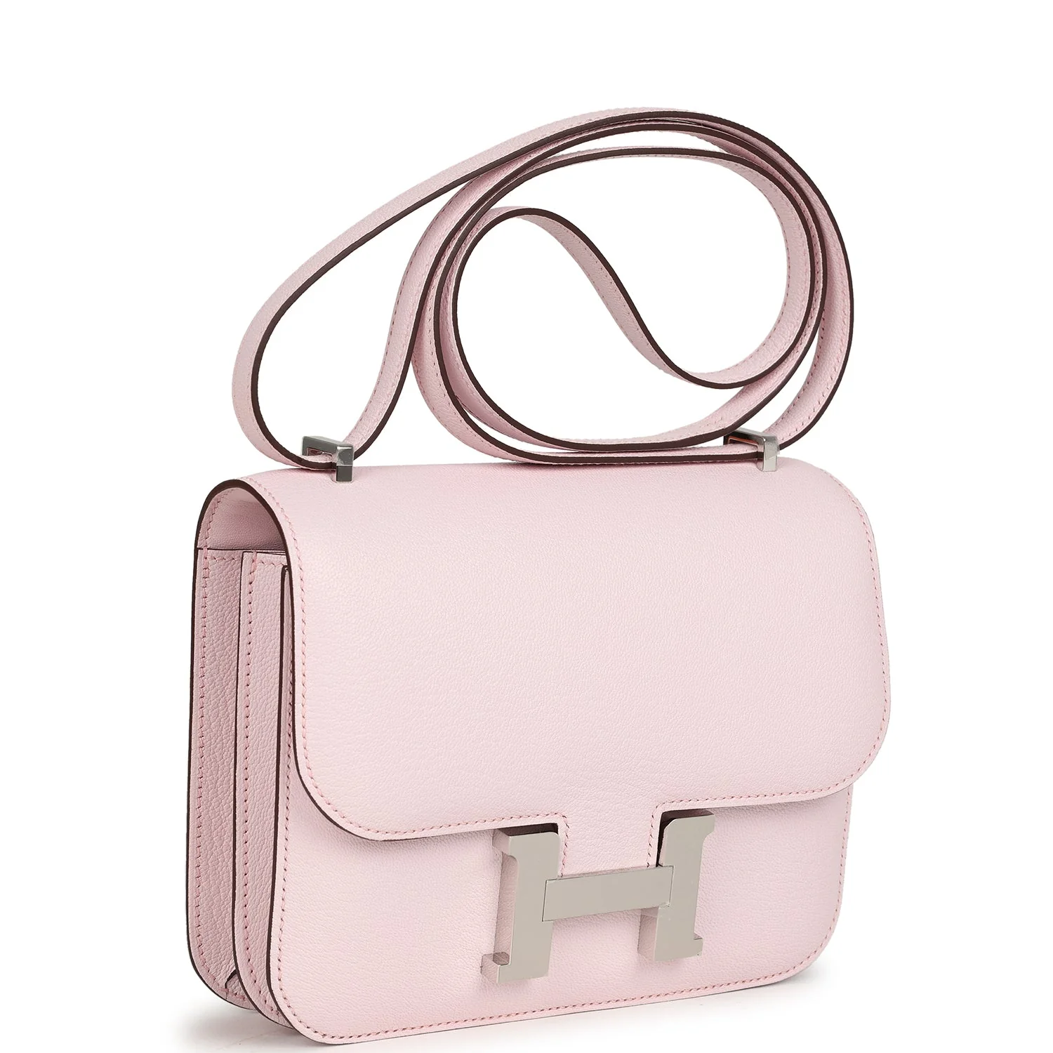 Hermes Constance 18 Rose Darling Chevre Mysore Palladium Hardware