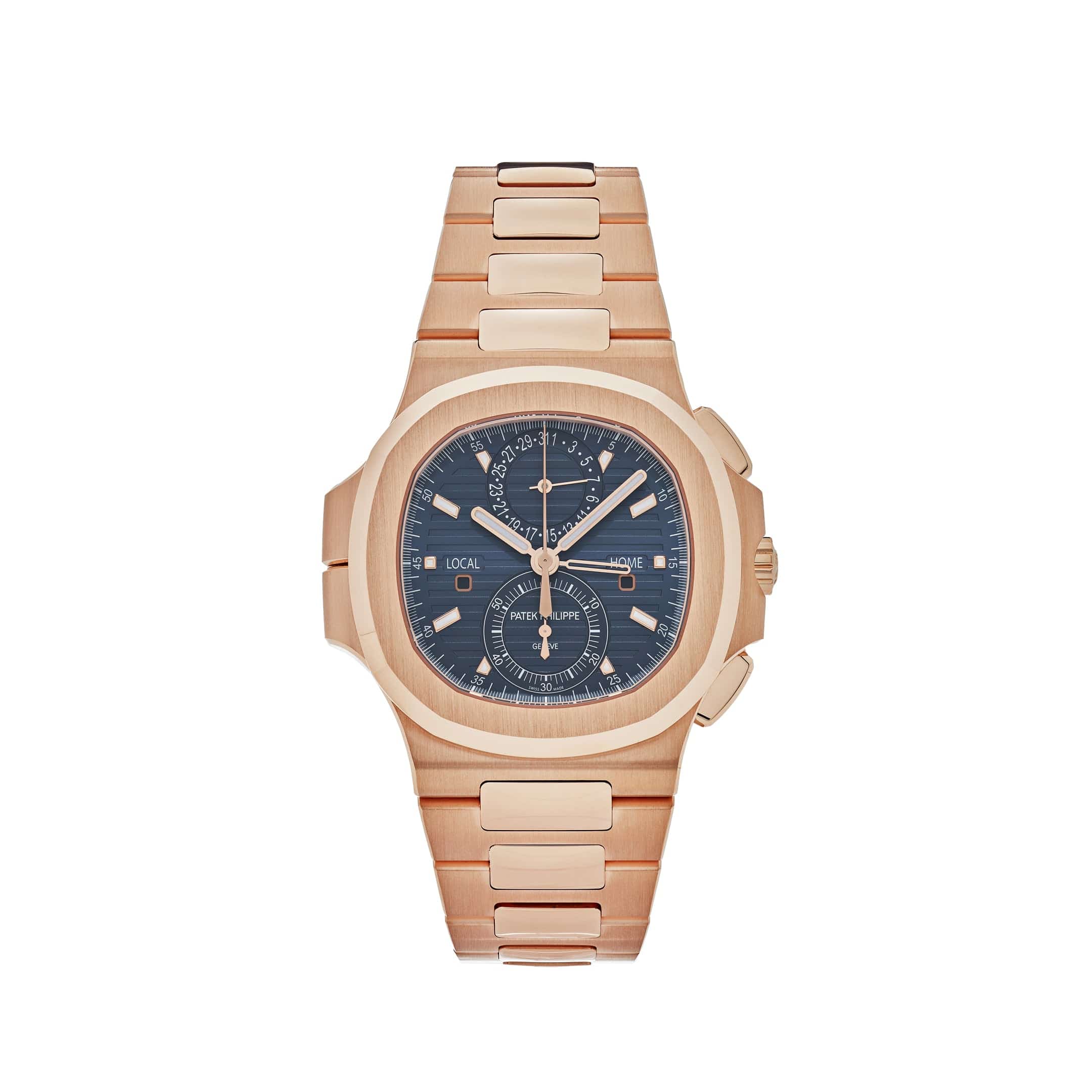 Patek Philippe Nautilus 5990/1R-001 Travel Time Flyback Chronograph Rose Gold Blue Dial (2025)