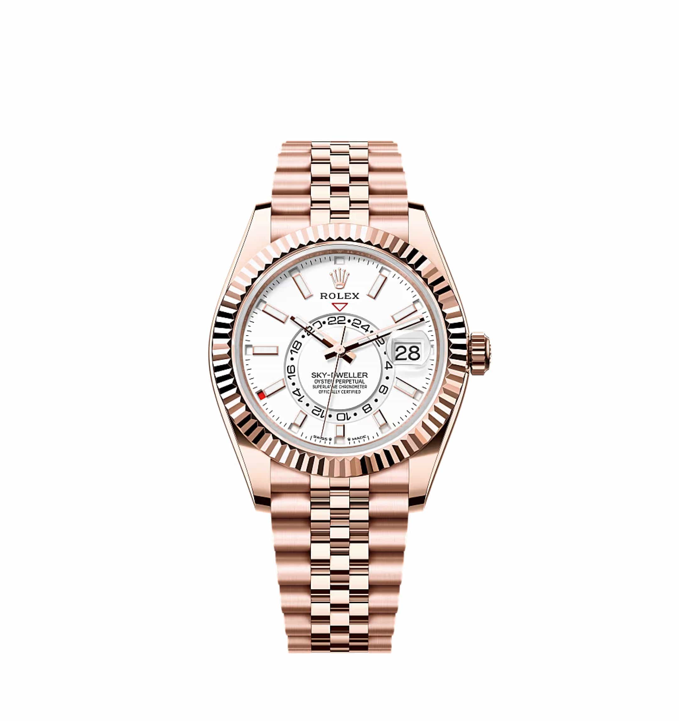 Rolex Sky-Dweller 336935 Everose Gold White Dial Jubilee