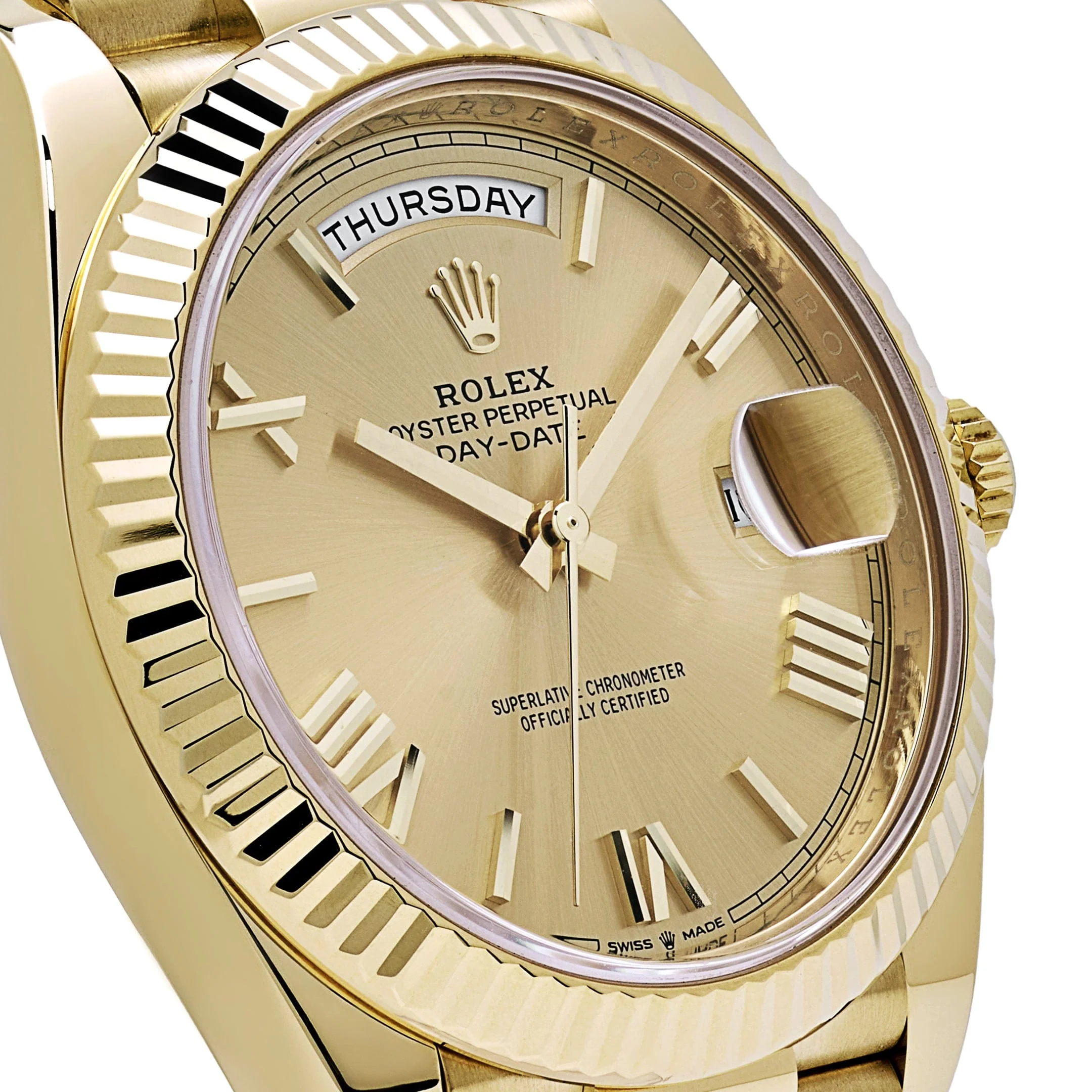 Rolex Day-Date 40 228238 Yellow Gold Champagne Roman Dial