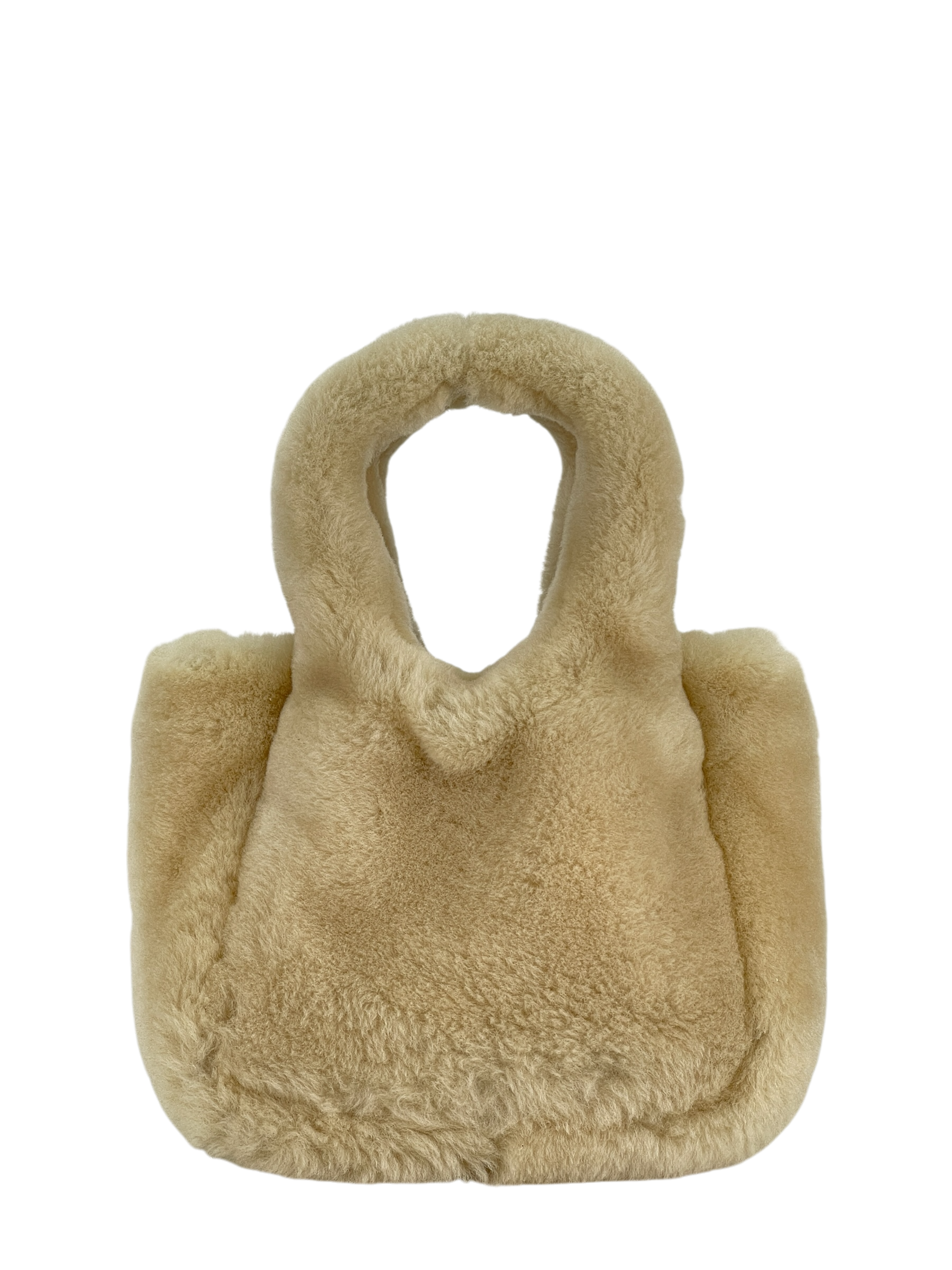 PRADA - White Wool Bucket Bag Handbag