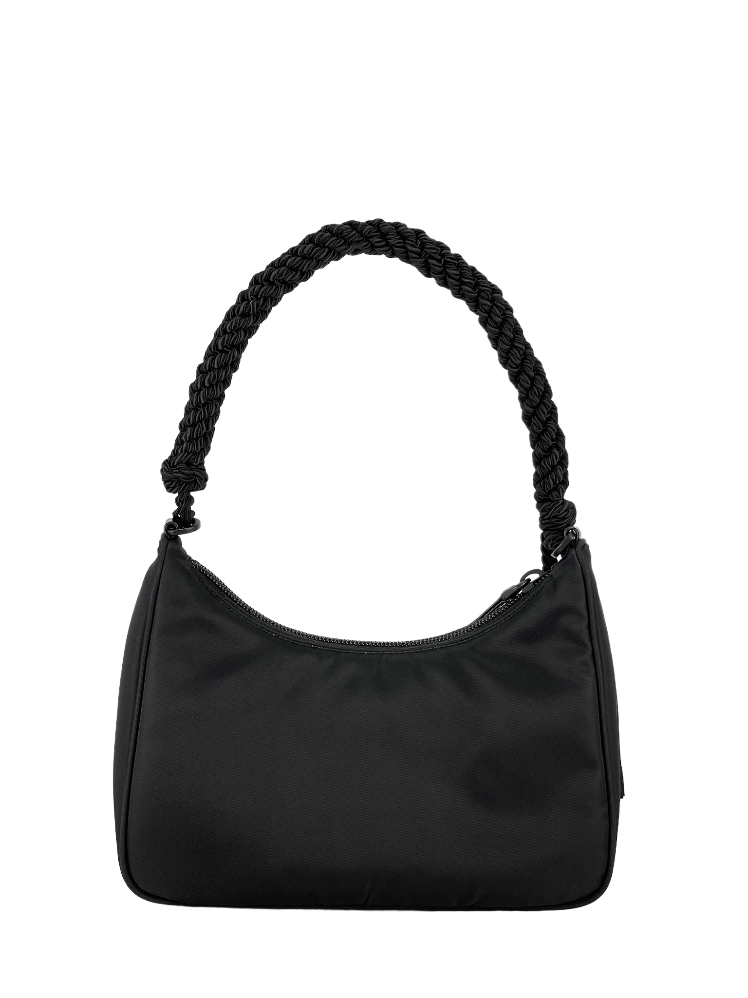 PRADA - Black 2way Nylon Hobo Bag