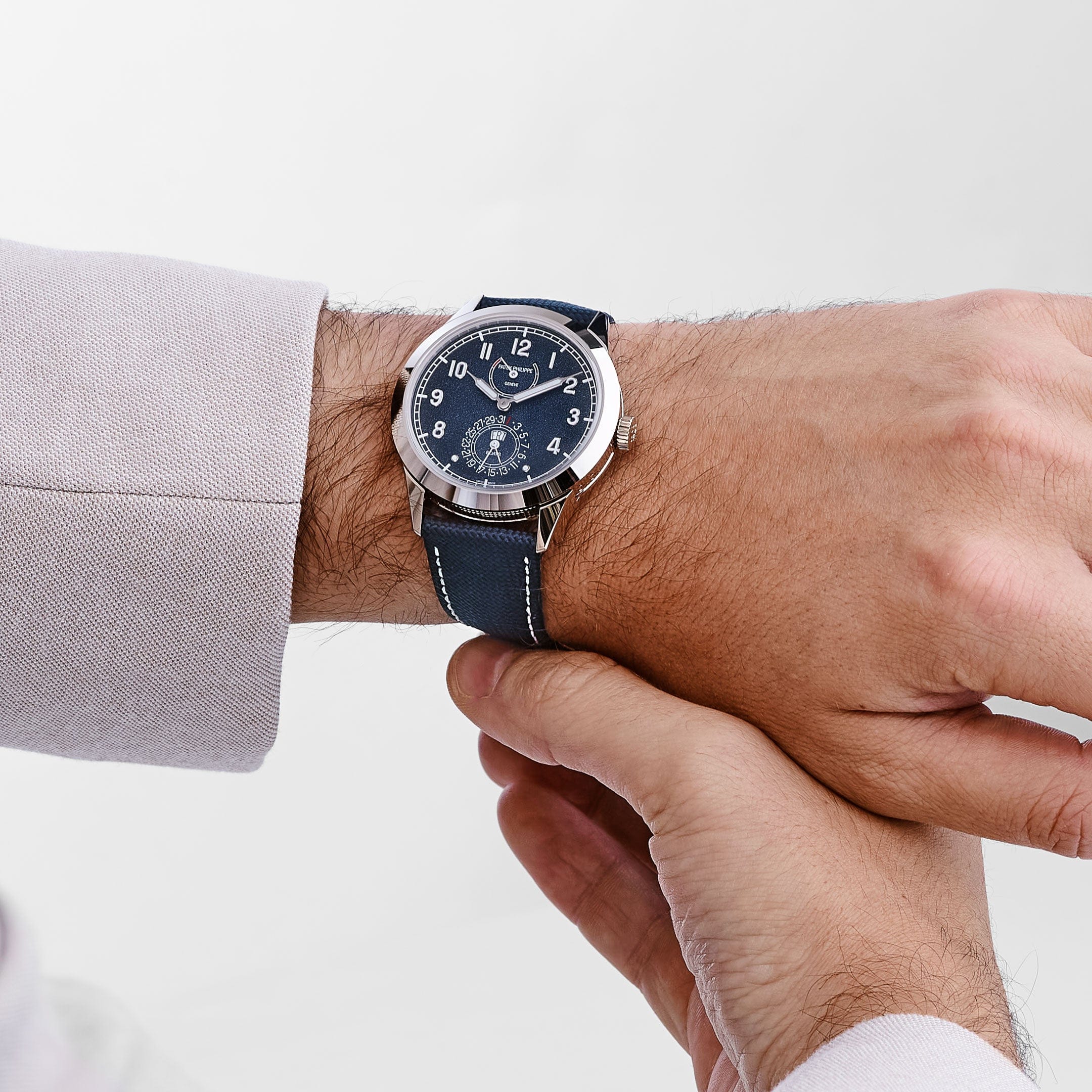 Patek Philippe Calatrava 8-Day 5328G-001 White Gold Blue Dial (2025)