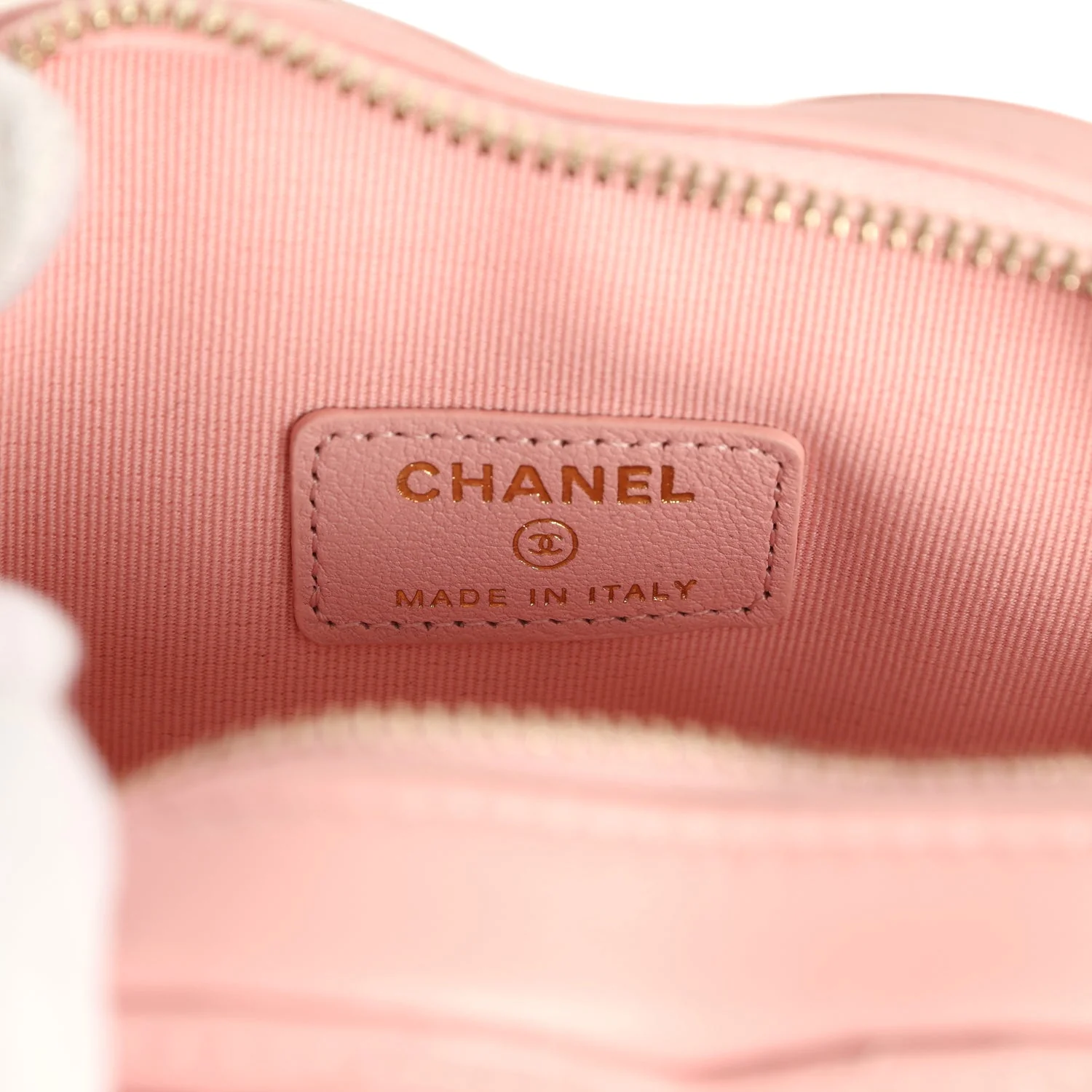 Chanel CC In Love Small Heart Bag with Chain Light Pink Lambskin Light Gold Hardware