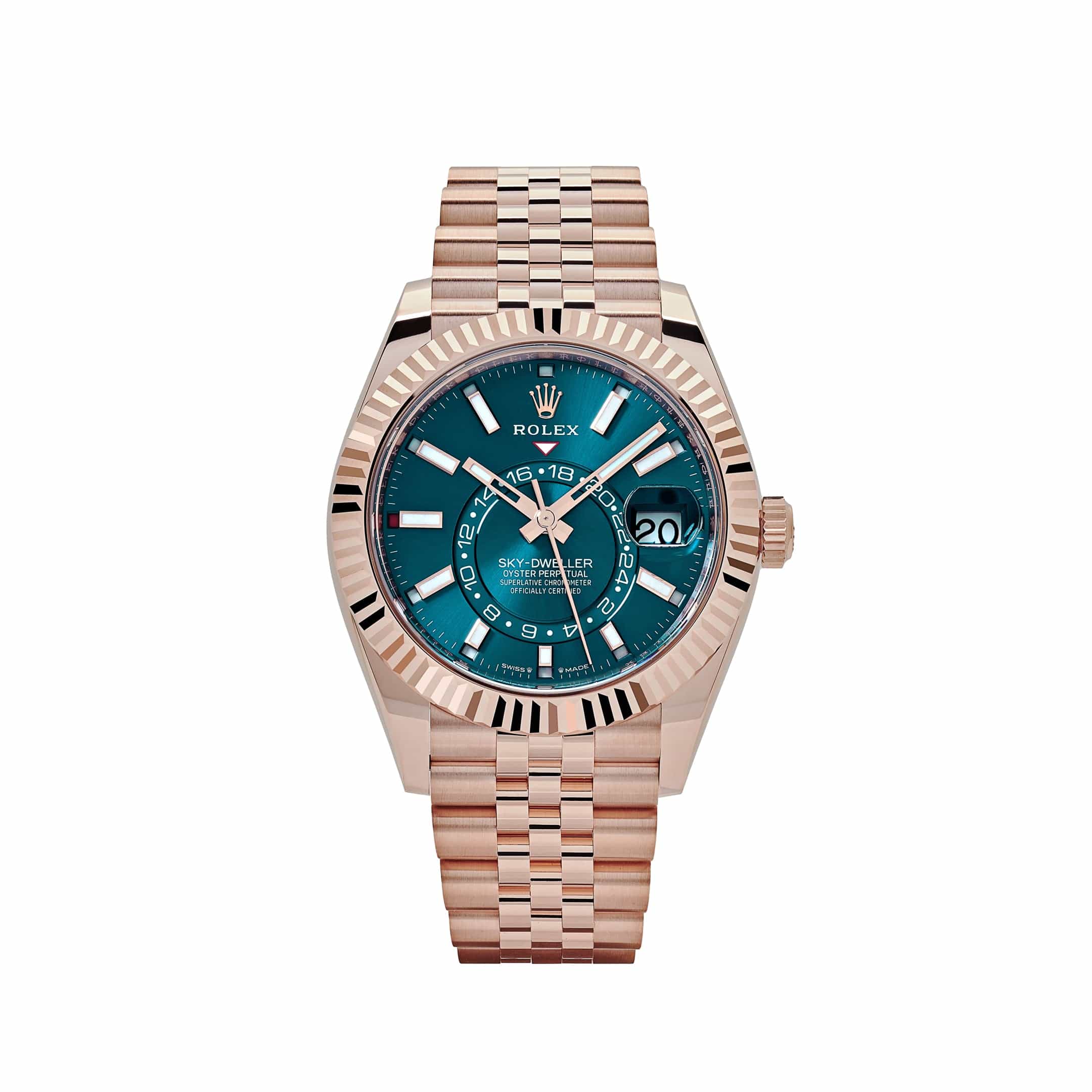 Rolex Sky-Dweller 336935 Rose Gold Blue-Green Dial Jubilee (2024)
