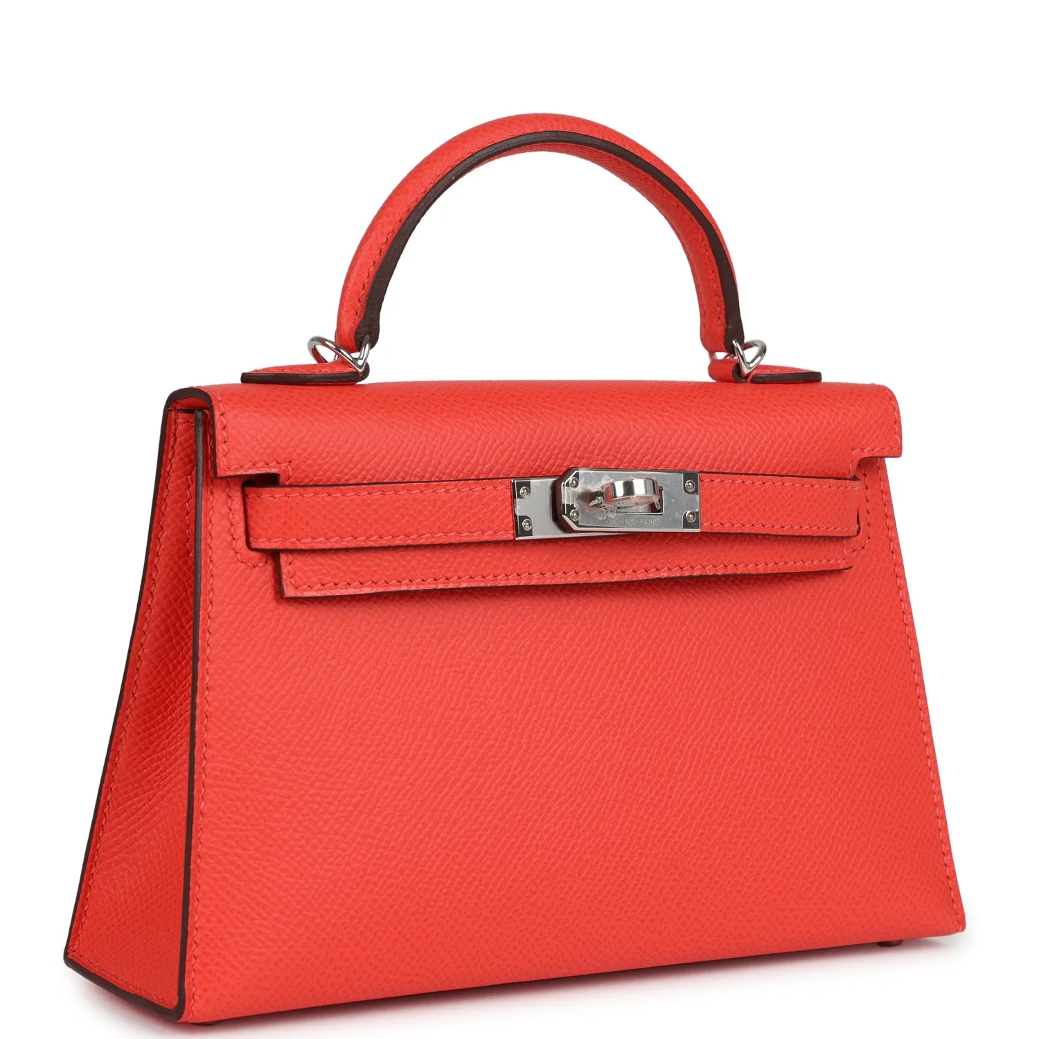 Hermes Kelly Sellier 20 Orange Field Epsom Palladium Hardware