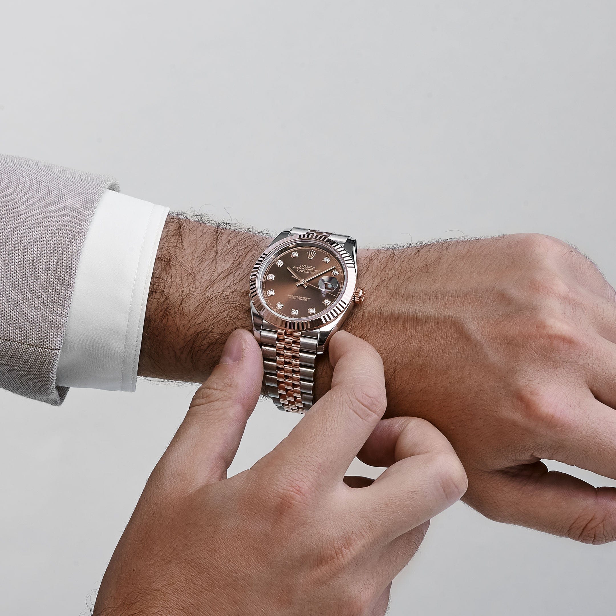 Rolex Datejust 41 126331 Stainless Steel Rose Gold Chocolate Diamond Dial Jubilee (2025)