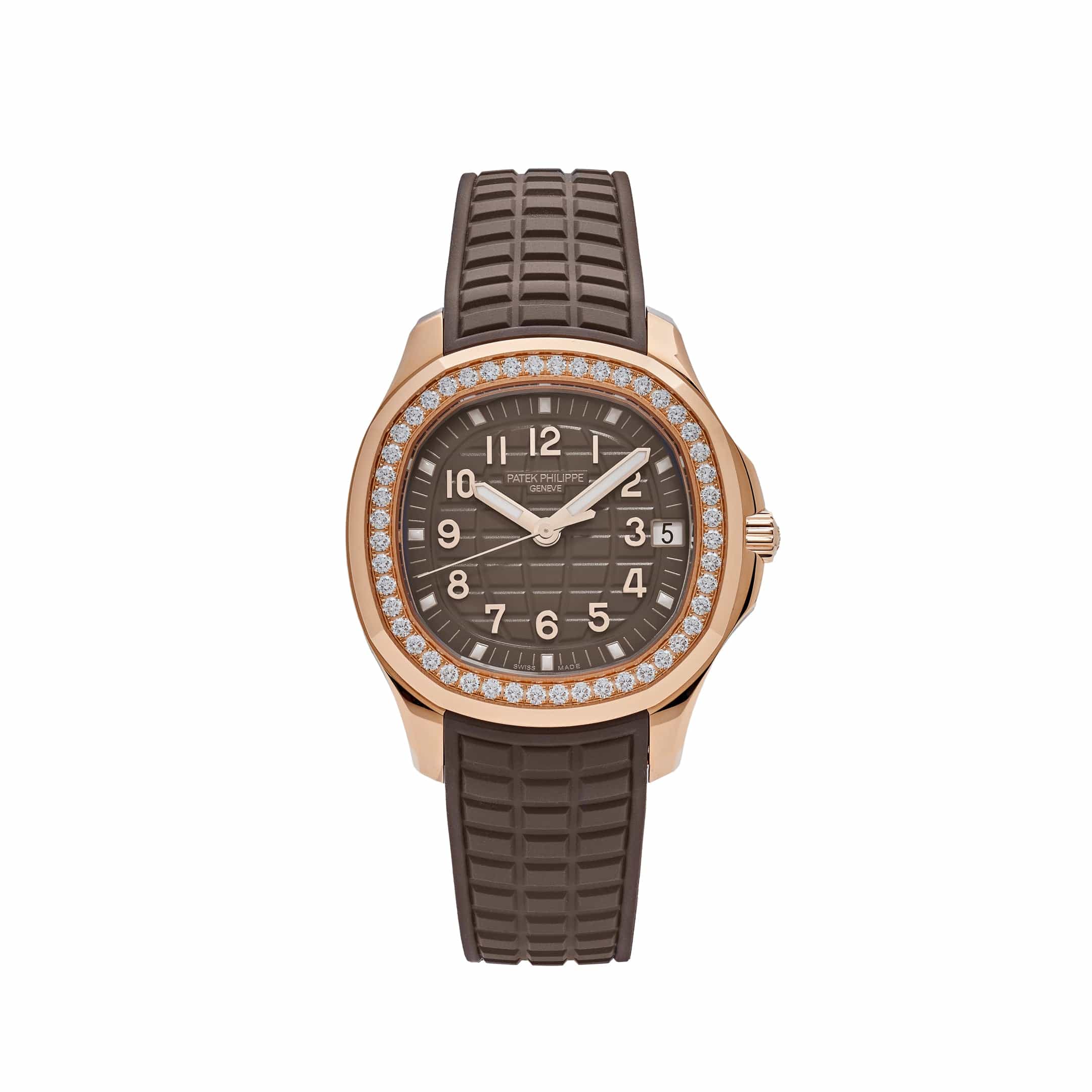 Patek Philippe Aquanaut 5268/200R-010 Rose Gold Taupe Brown Dial Diamond Bezel (2023)