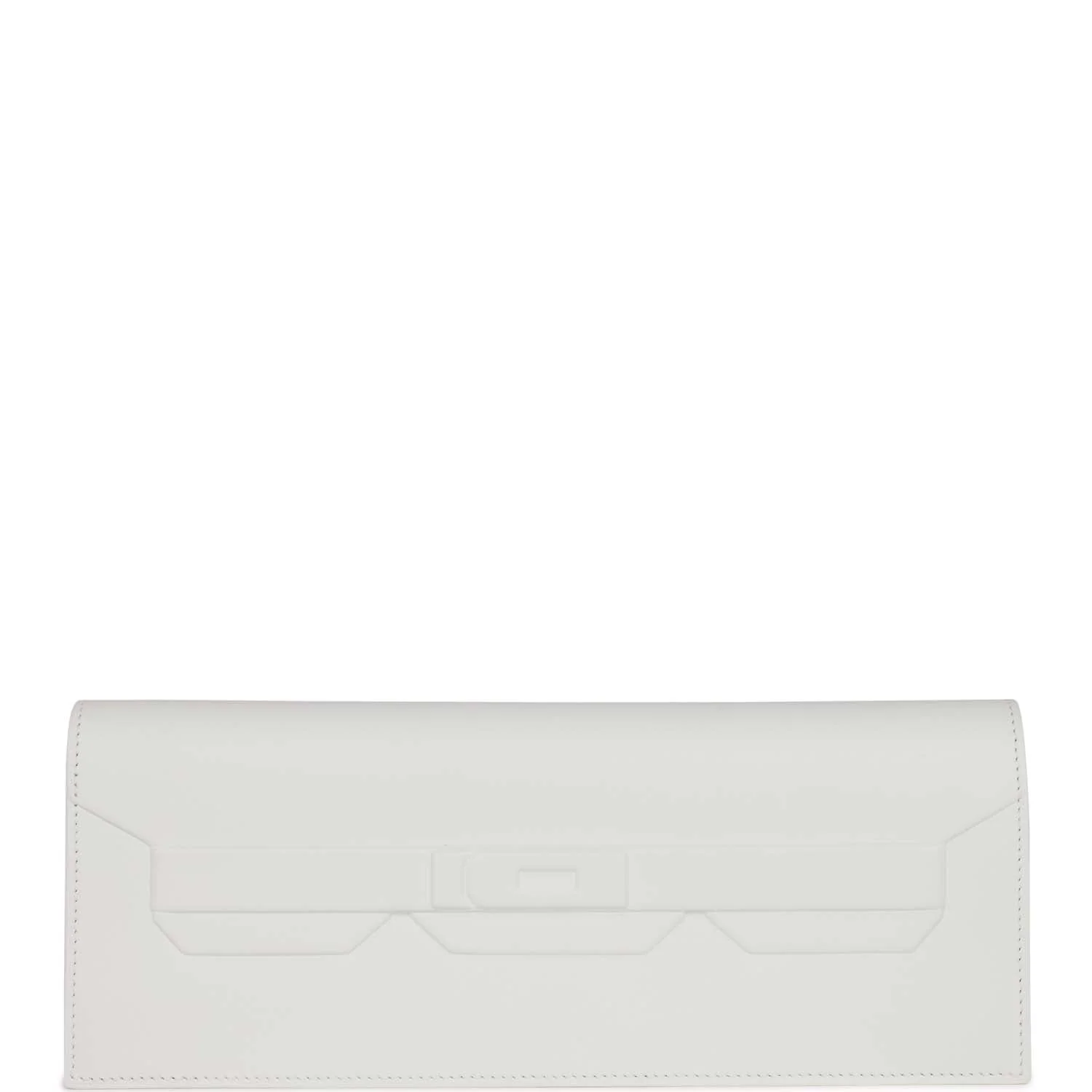 Hermes Shadow Kelly Cut New White Swift