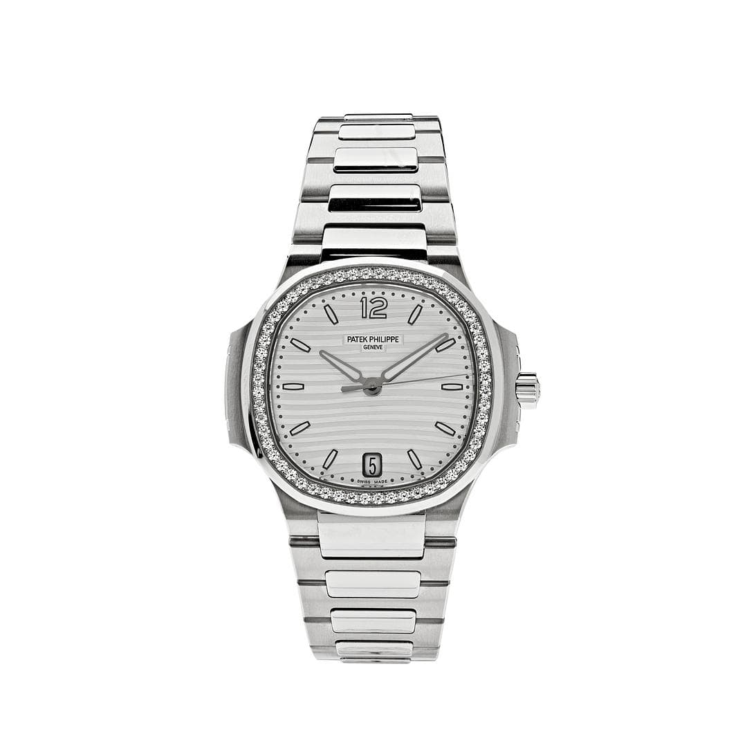 Patek Philippe Nautilus 7118/1200A-010 'Ladies' Stainless Steel Silver Dial Diamond Bezel (2024)