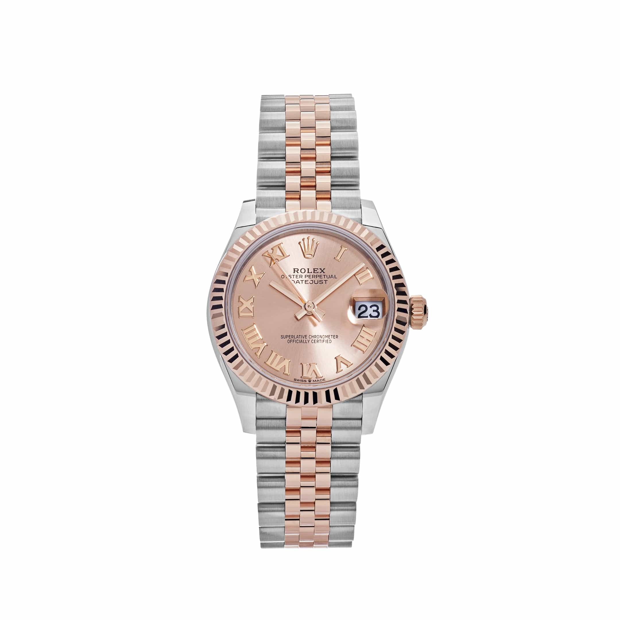 Rolex Datejust 31 278271 'Ladies' Rose Gold Stainless Steel Roman Pink Dial Jubilee (2024)
