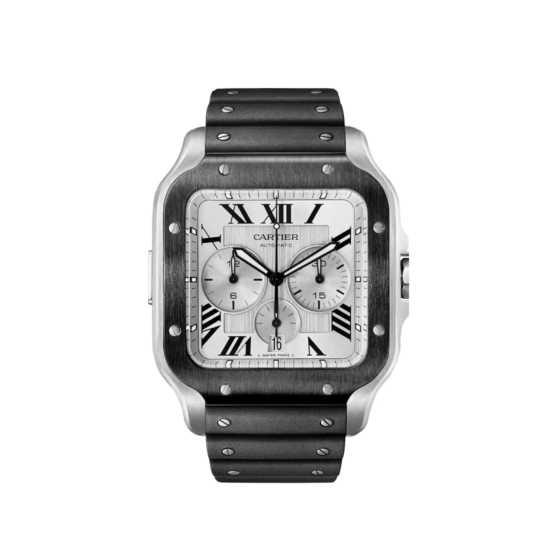 Cartier Santos Chronograph Extra-Large WSSA0017 Stainless Steel Silver Dial
