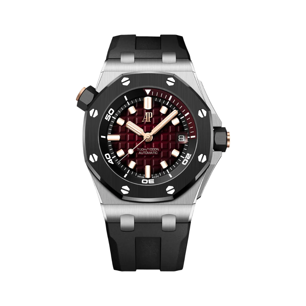 Audemars Piguet Royal Oak Offshore Diver 15720CN.OO.A002CA.02 White Gold Smoked Red Dial Limited Edition of 100