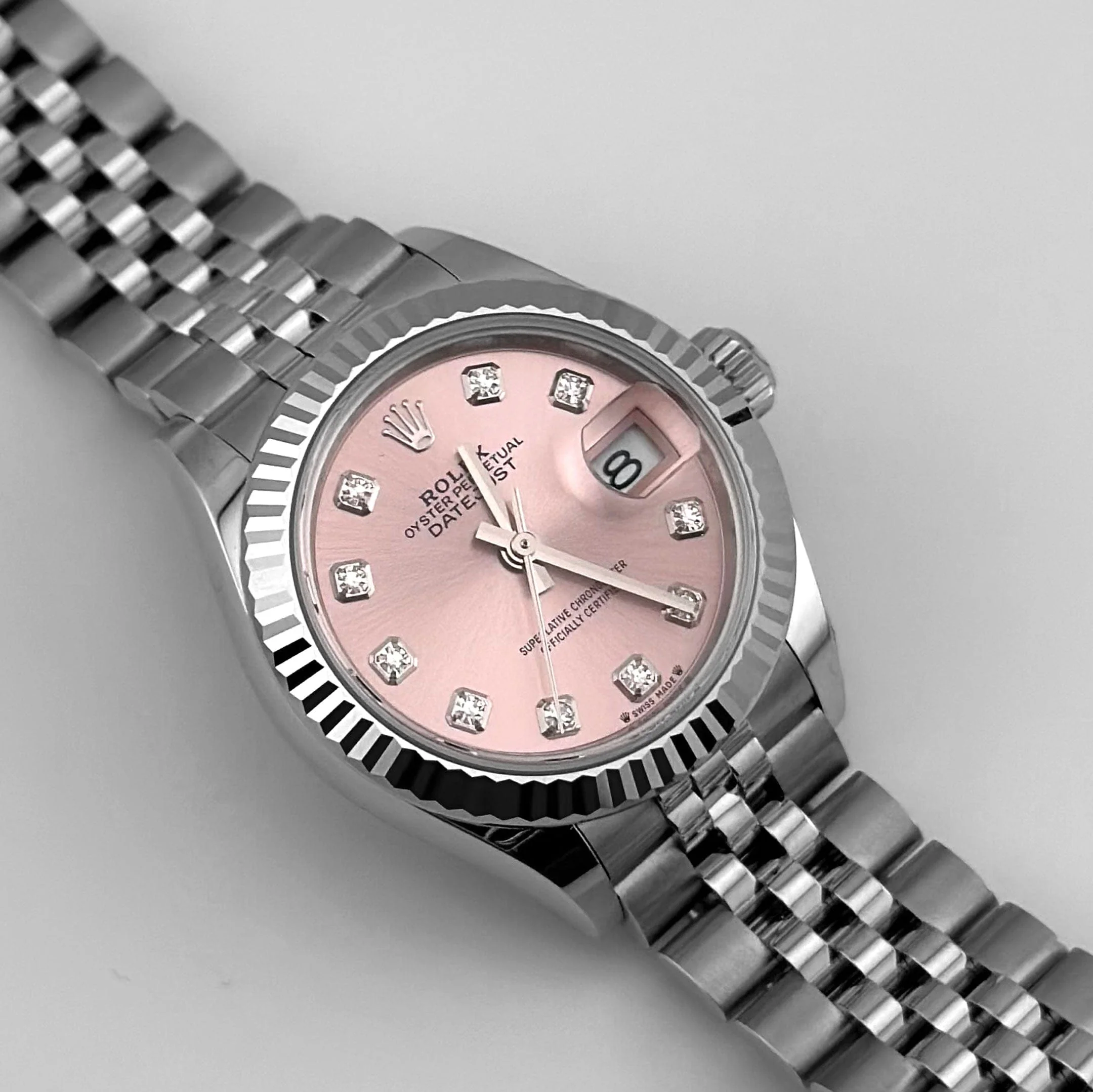 Rolex Datejust 28 279174 'Ladies' Stainless Steel Pink Diamond Dial Jubilee (2025)
