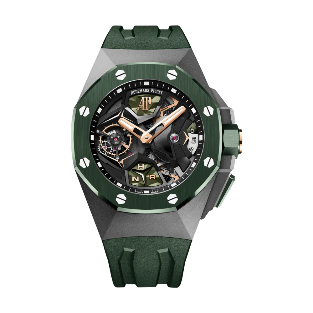 Audemars Piguet Royal Oak Concept 26589IO.OO.D056CA.01 Flying Tourbillon GMT Titanium Green Ceramic
