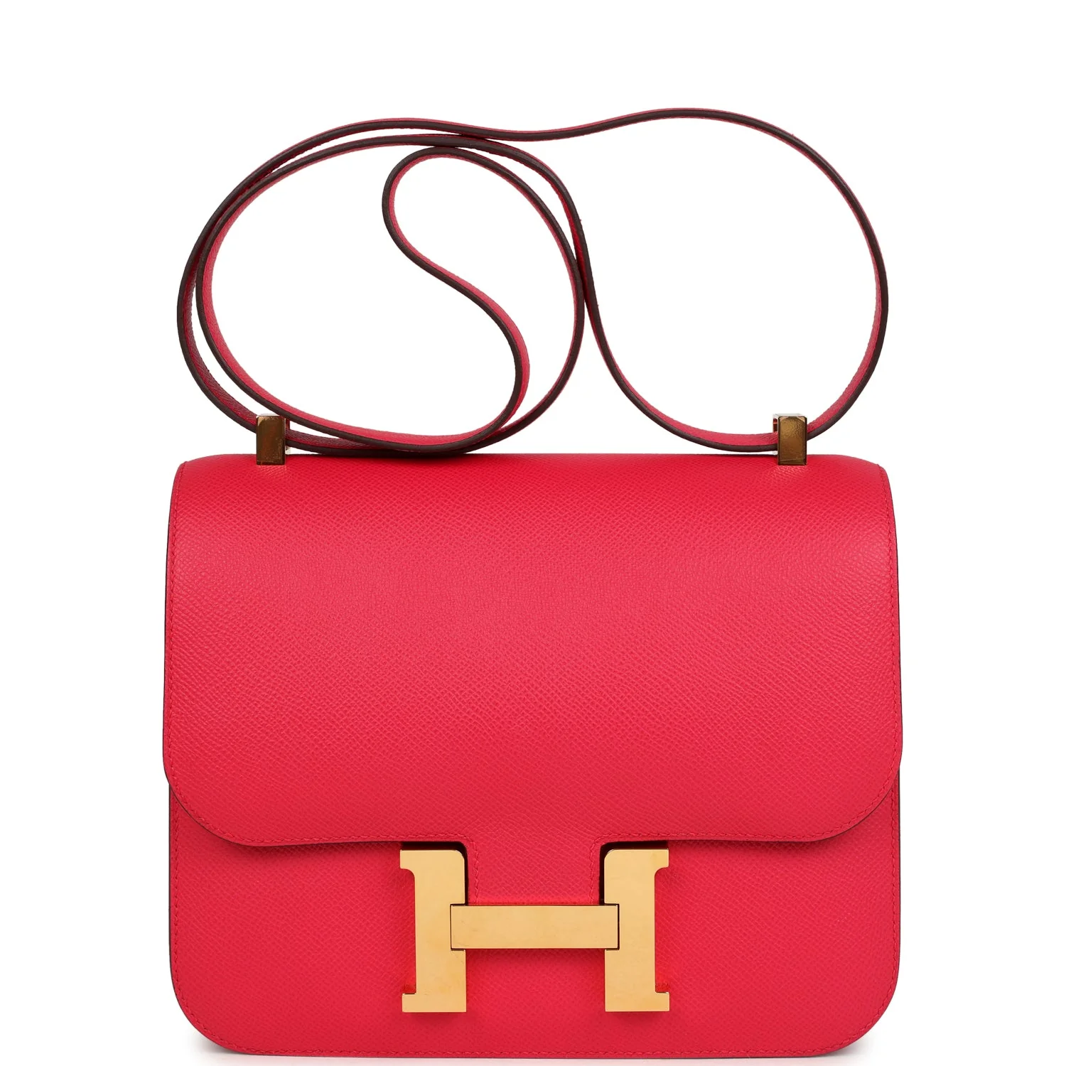 Pre-owned Hermes Constance 24 Rose Extreme Epsom Gold Hardware