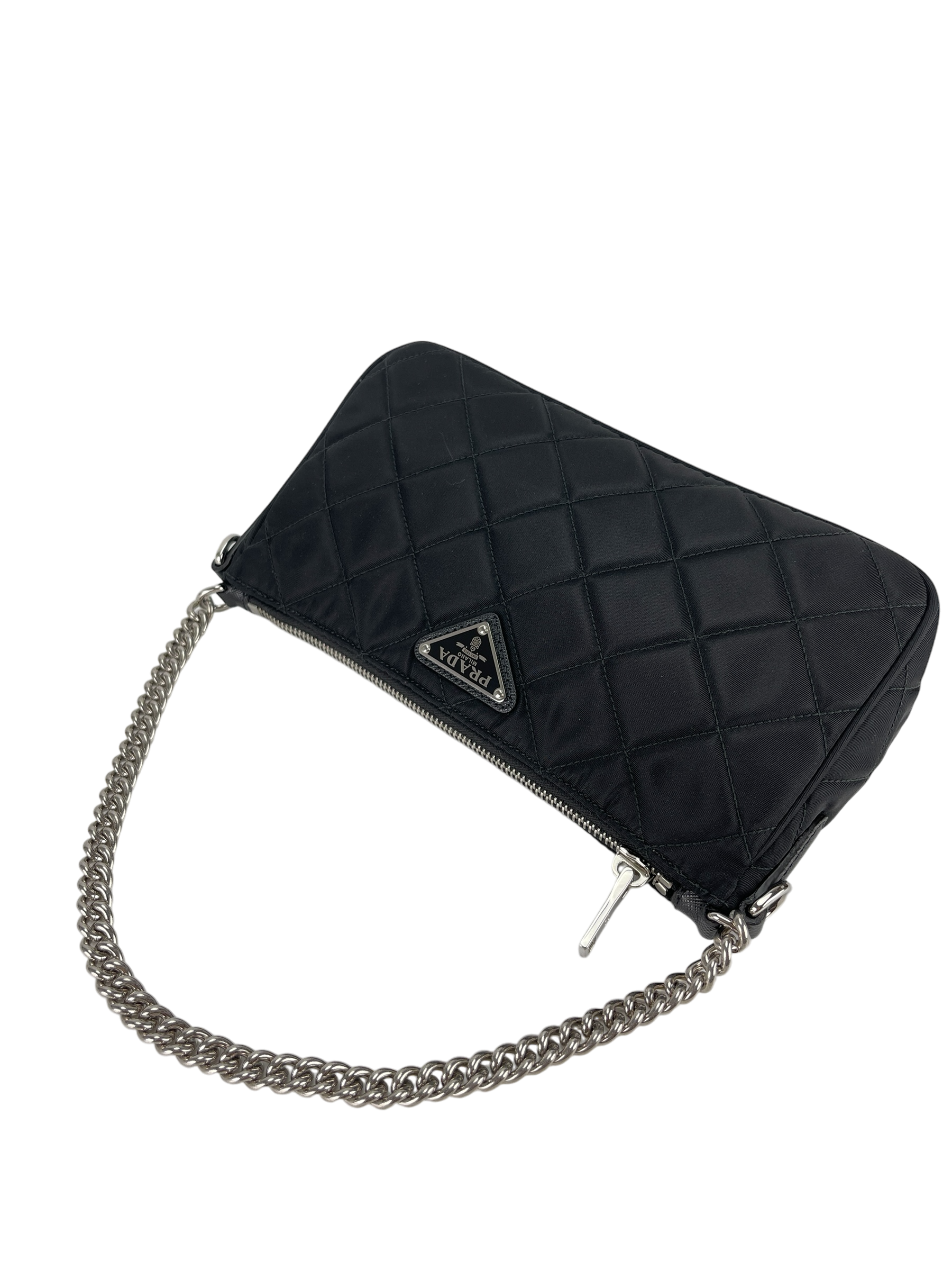 PRADA - Nylon Tessuto Impuntu Quilted Crossbody Bag