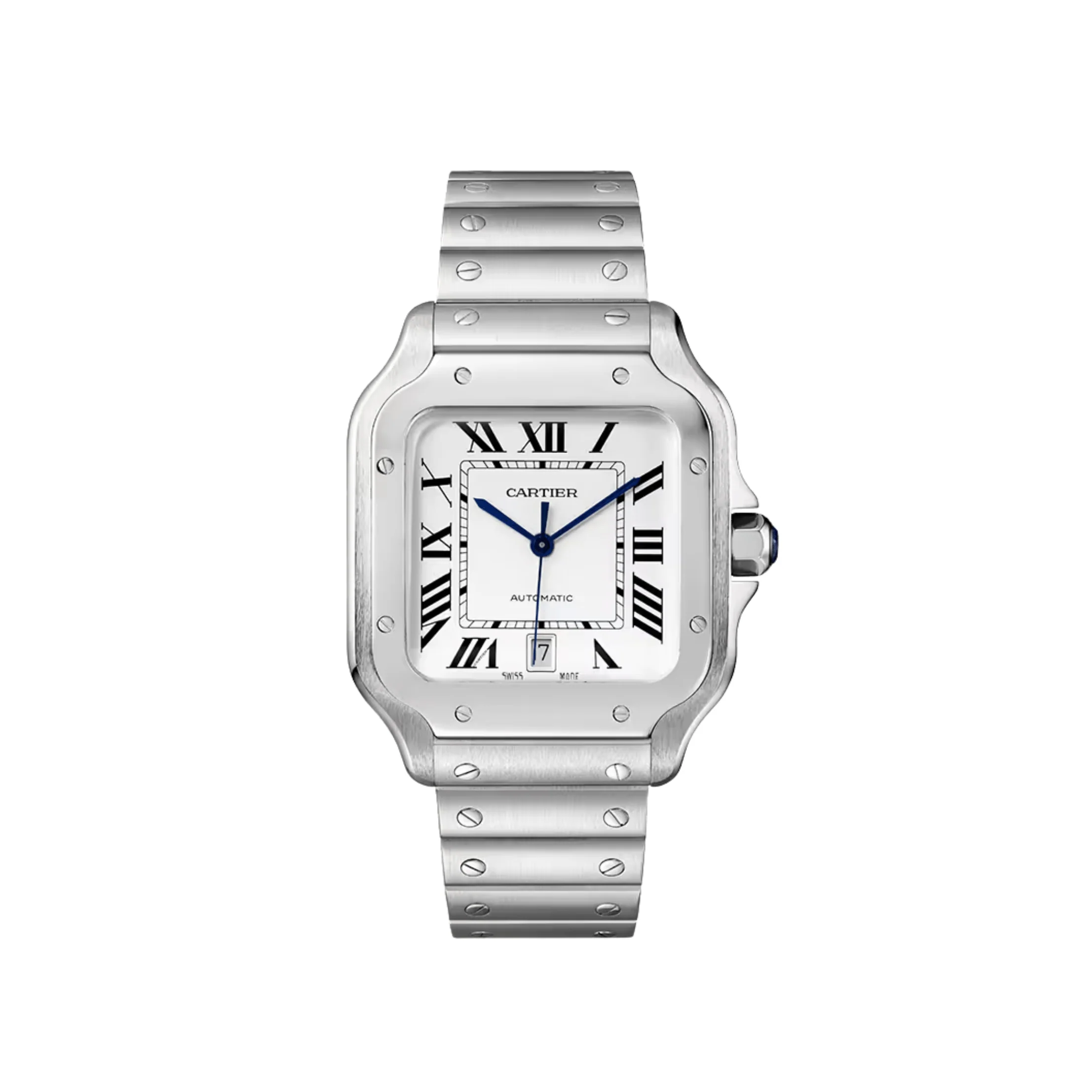 Cartier Santos Large WSSA0018 Stainless Steel White Dial