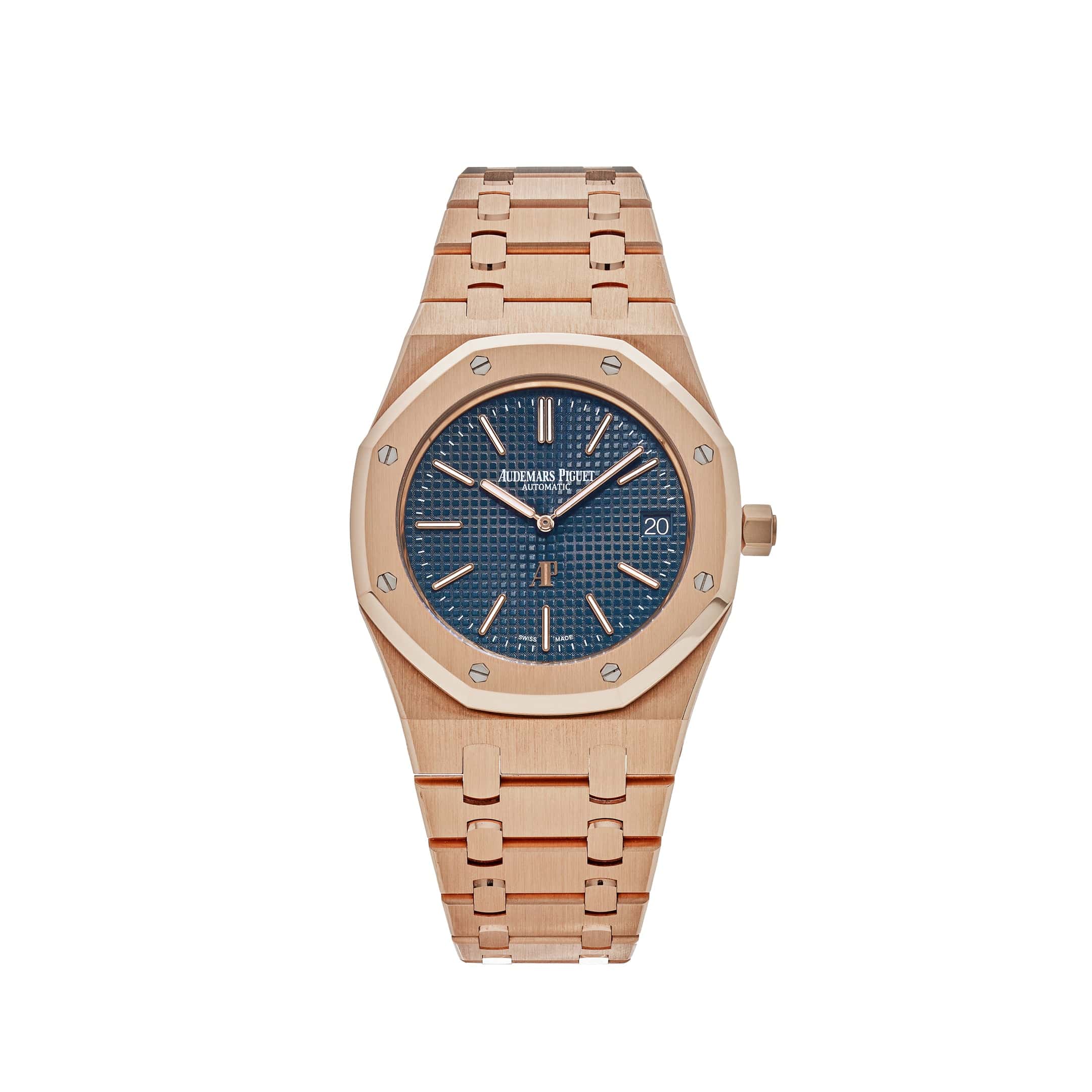 Audemars Piguet Royal Oak 15202OR.OO.1240OR.01 'Jumbo' Extra-Thin Rose Gold Blue Dial