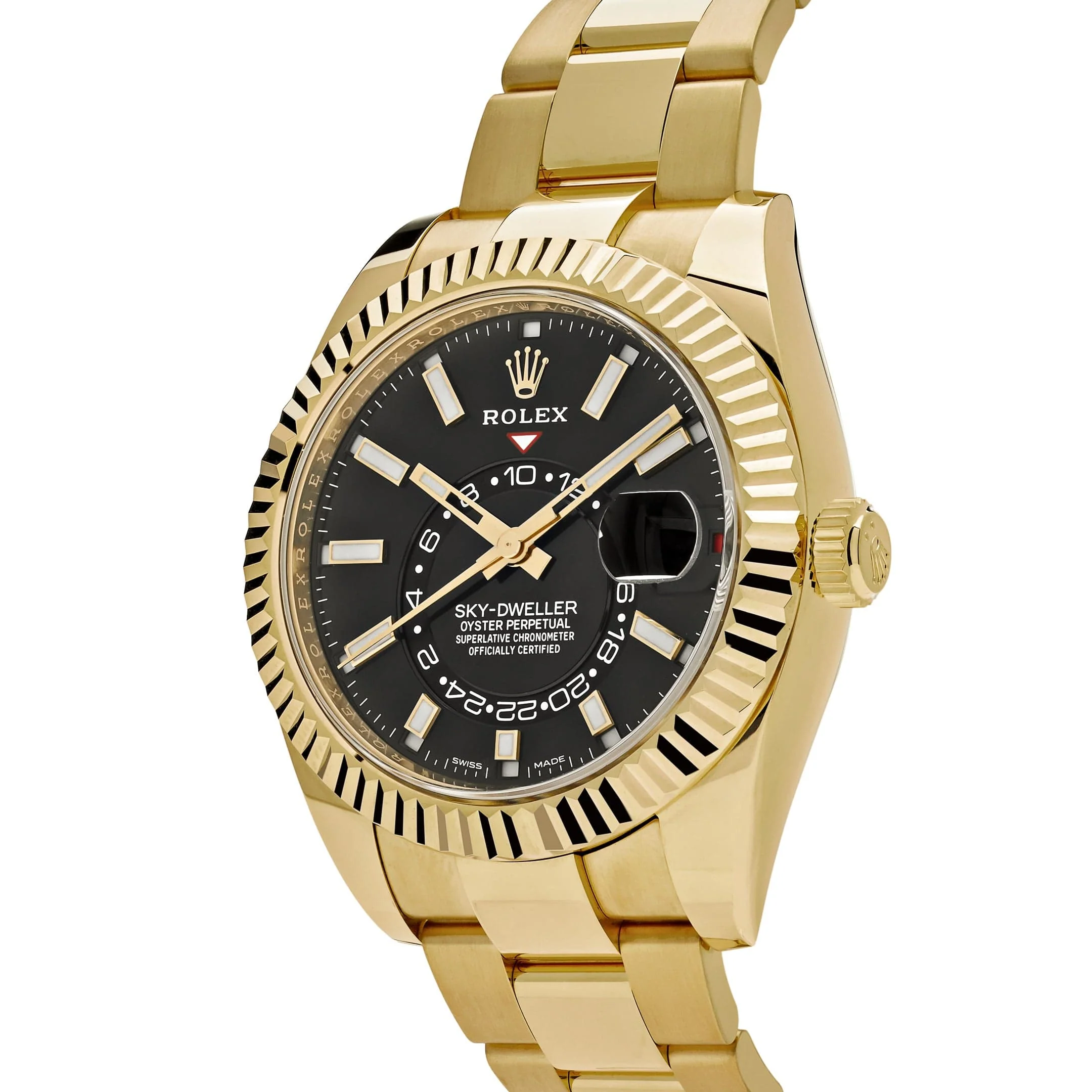 Rolex Sky-Dweller 336938 Yellow Gold Black Dial