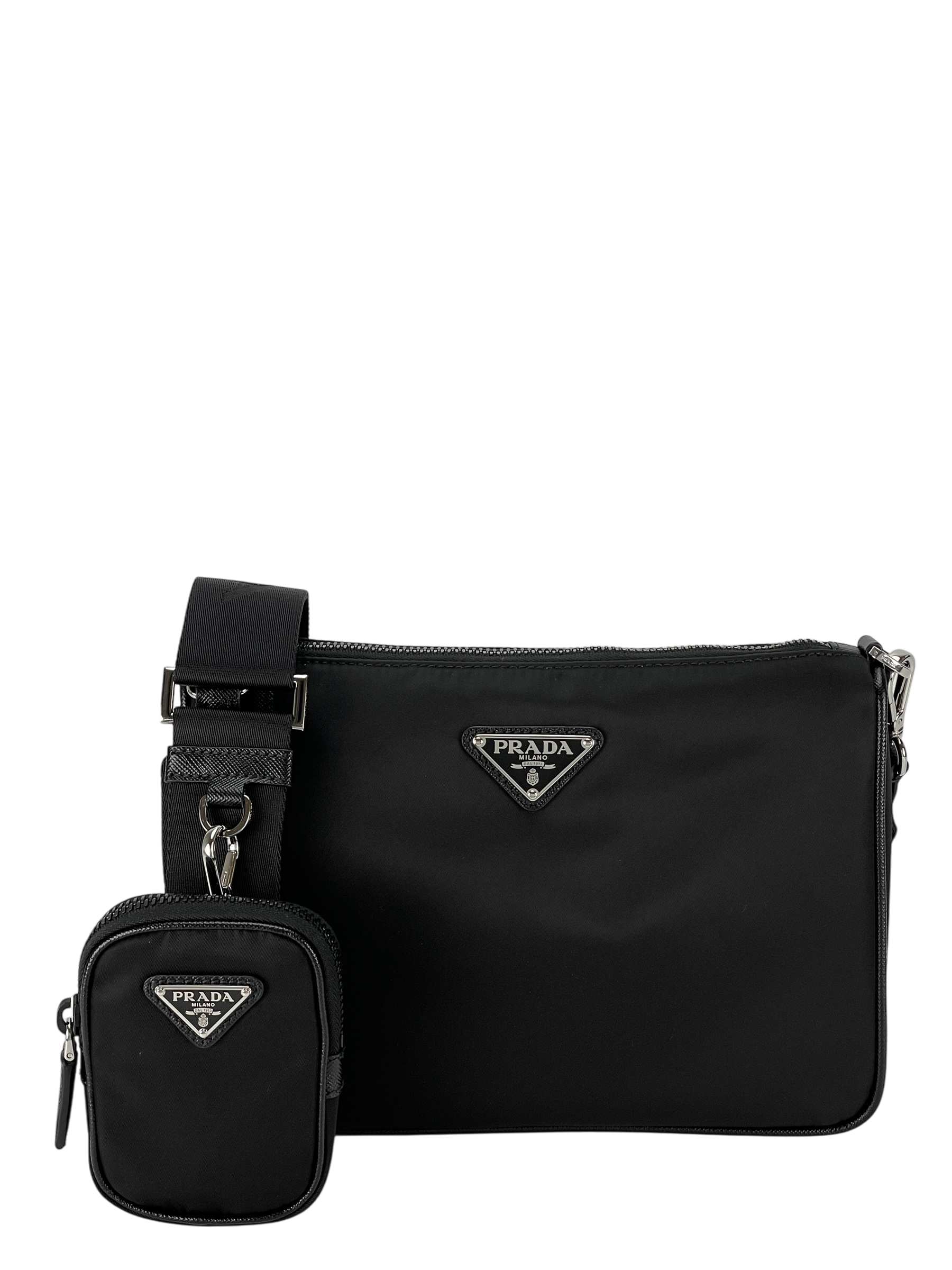 PRADA -  Crossbody Shoulder Bag Black Nylon