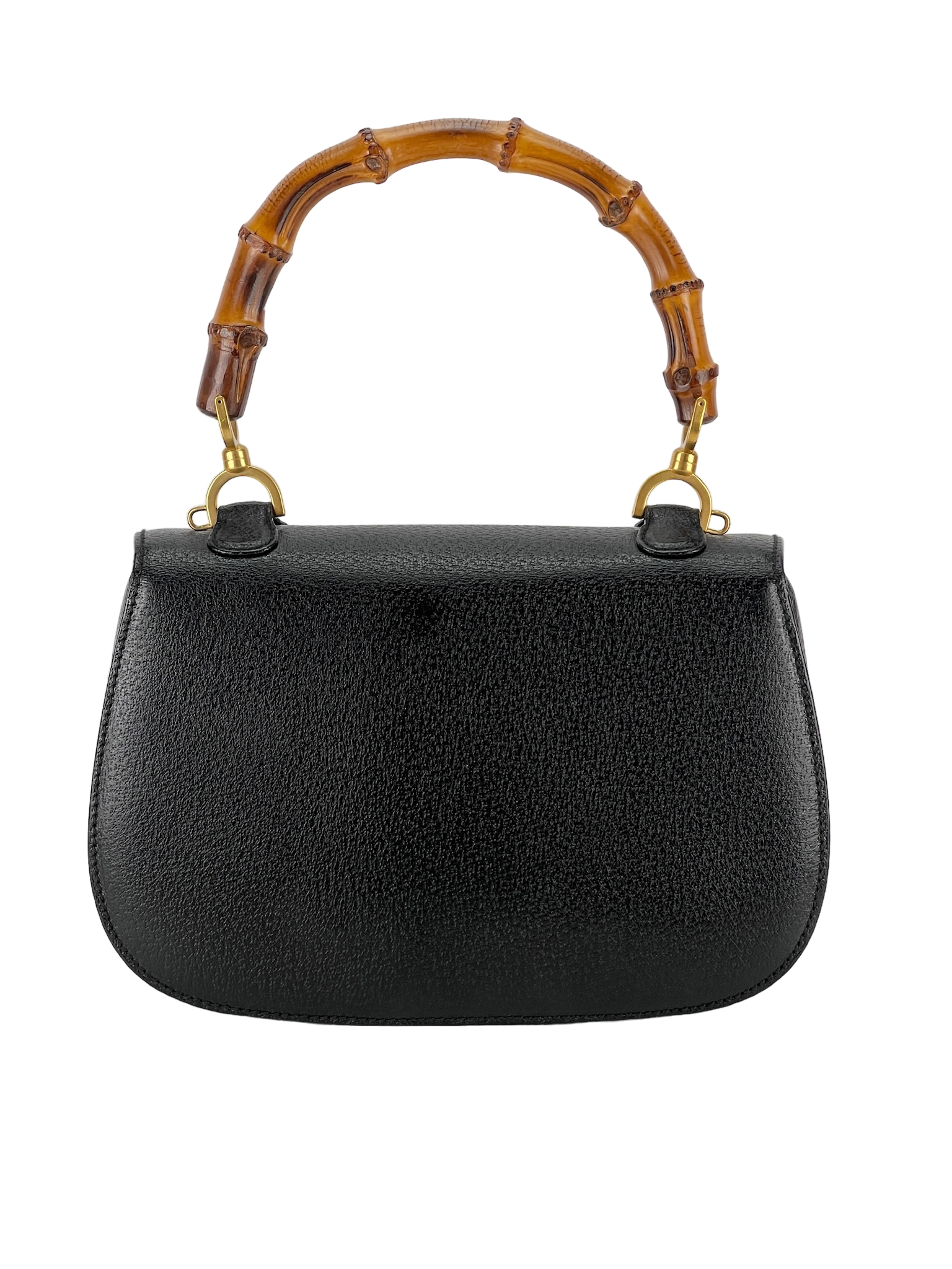 GUCCI - 2way Middle Leather Bamboo Handbag