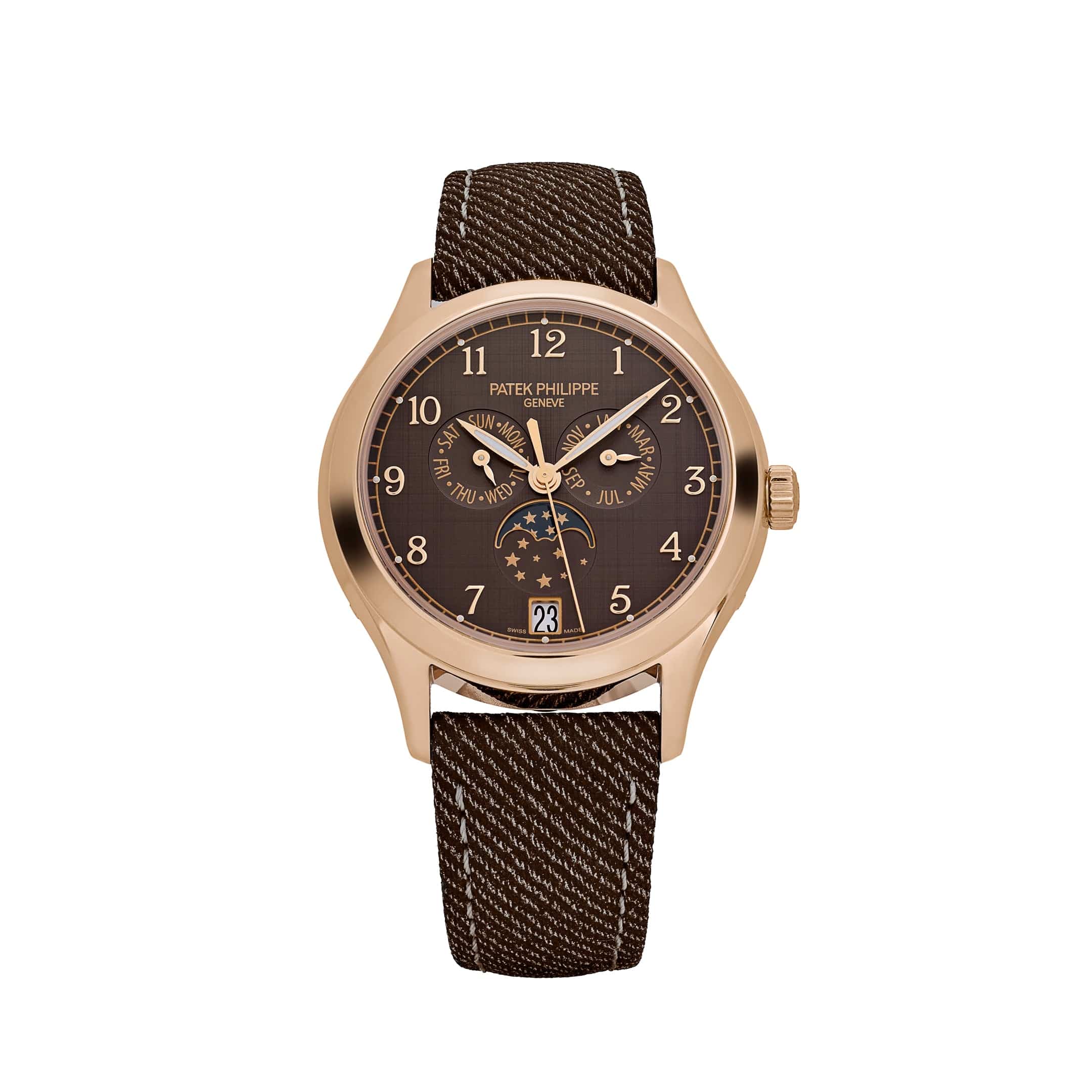 Patek Philippe Complications 4946R-001 Annual Calendar Moon Phases Rose Gold Chestnut Satin Dial (2025)