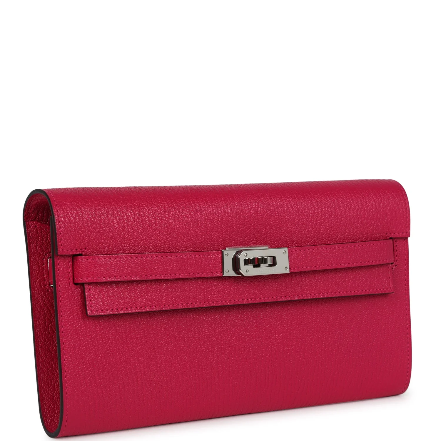 Hermes Kelly Wallet To Go Rose Mexico Chevre Palladium Hardware