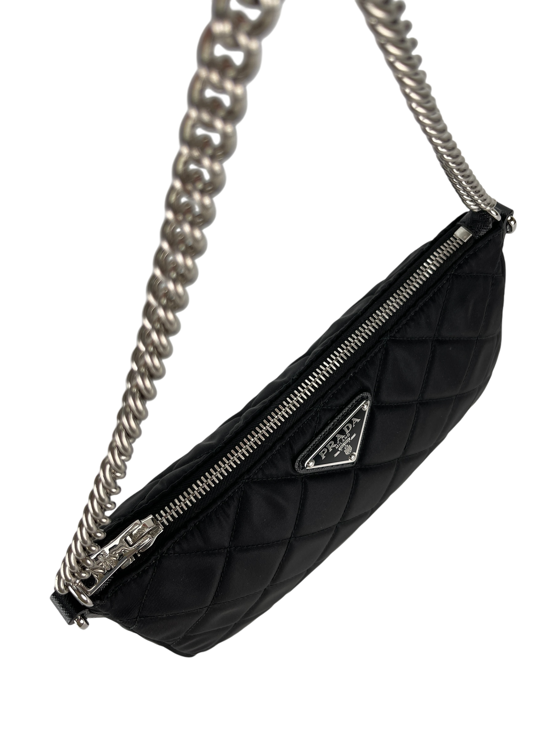 PRADA - Nylon Tessuto Impuntu Quilted Crossbody Bag