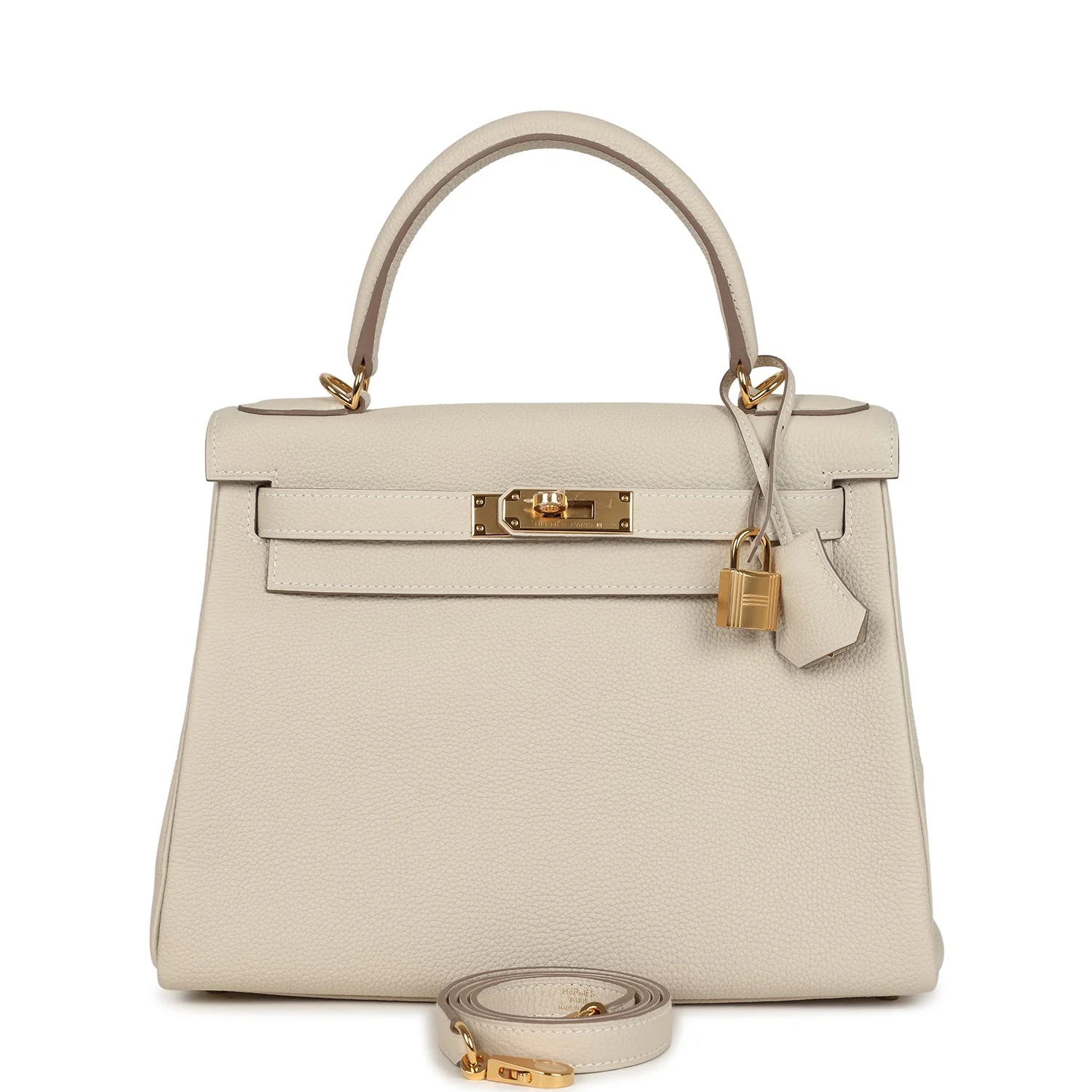 Hermes Kelly Retourne 28 Craie Togo Gold Hardware